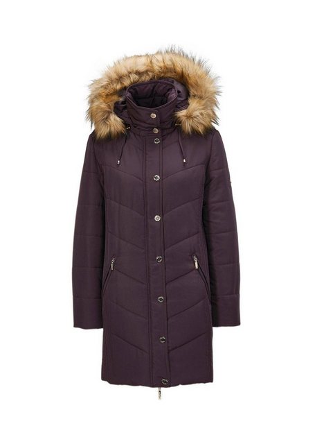 GOLDNER Winterjacke Longjacke mit Kapuze und Fellimitat günstig online kaufen