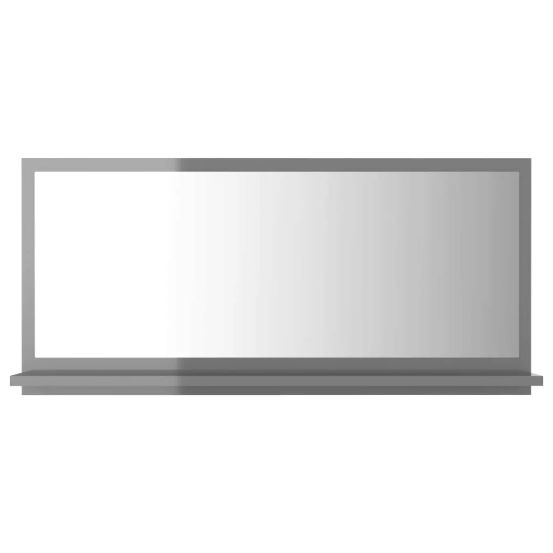 Badspiegel Hochglanz-grau 80x10,5x37 Cm Spanplatte günstig online kaufen