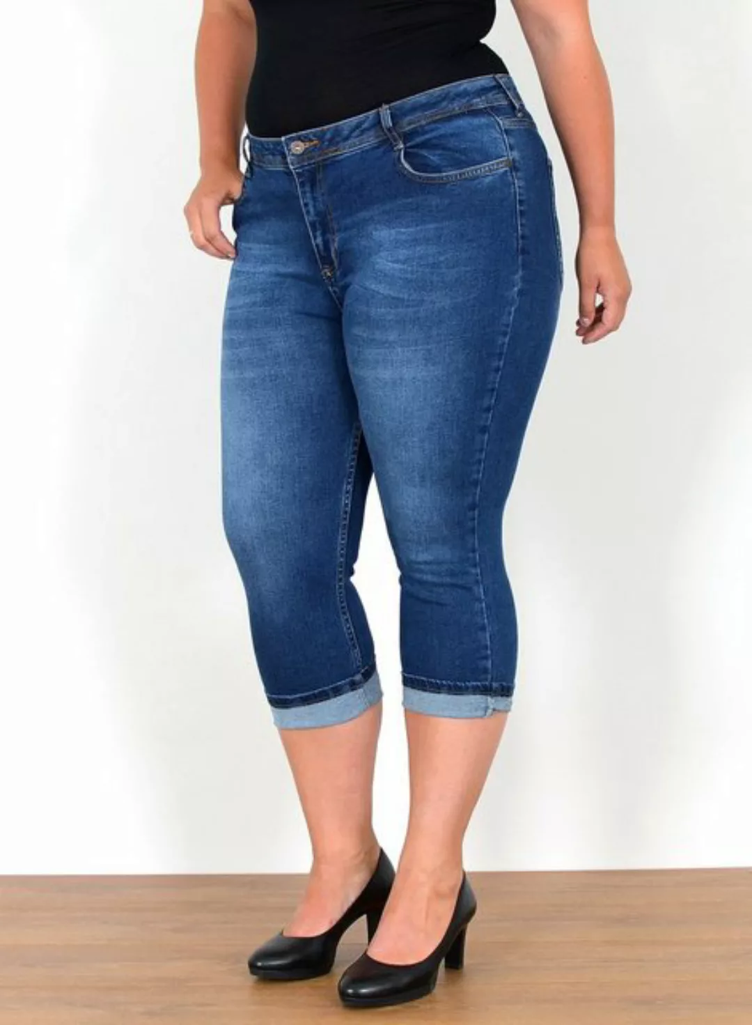 ESRA Caprijeans Capri Jeans Damen High Waist Hose 3 4 Jeans Damen Sommer bi günstig online kaufen