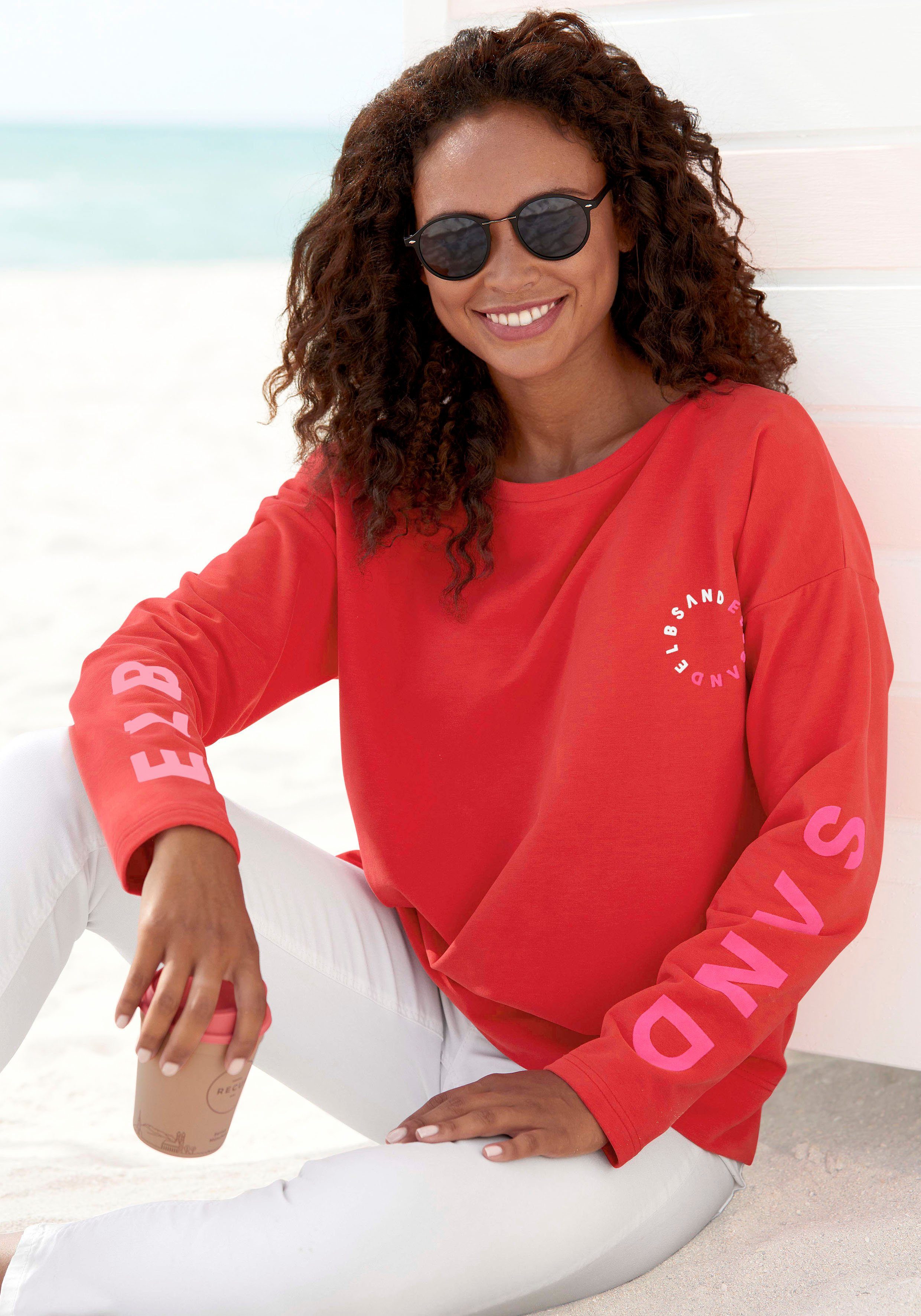 Elbsand Sweatshirt Anvor mit Logoprints auf günstig online kaufen