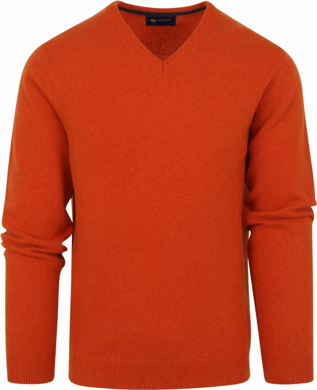 Suitable Pullover Wolle V-Neck Orange - Größe XL günstig online kaufen