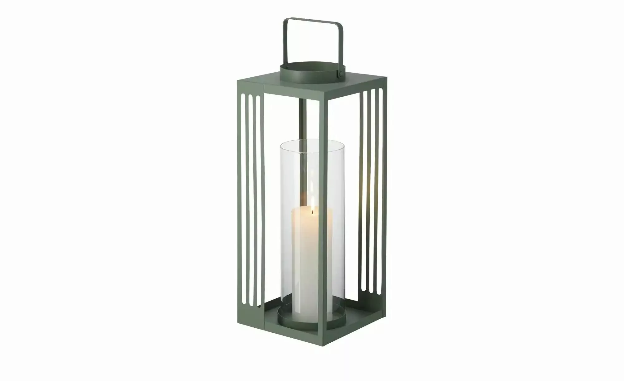 HOME STORY Laterne   ¦ grün ¦ Metall,Glas ¦ Maße (cm): B: 18,3 H: 51 Access günstig online kaufen