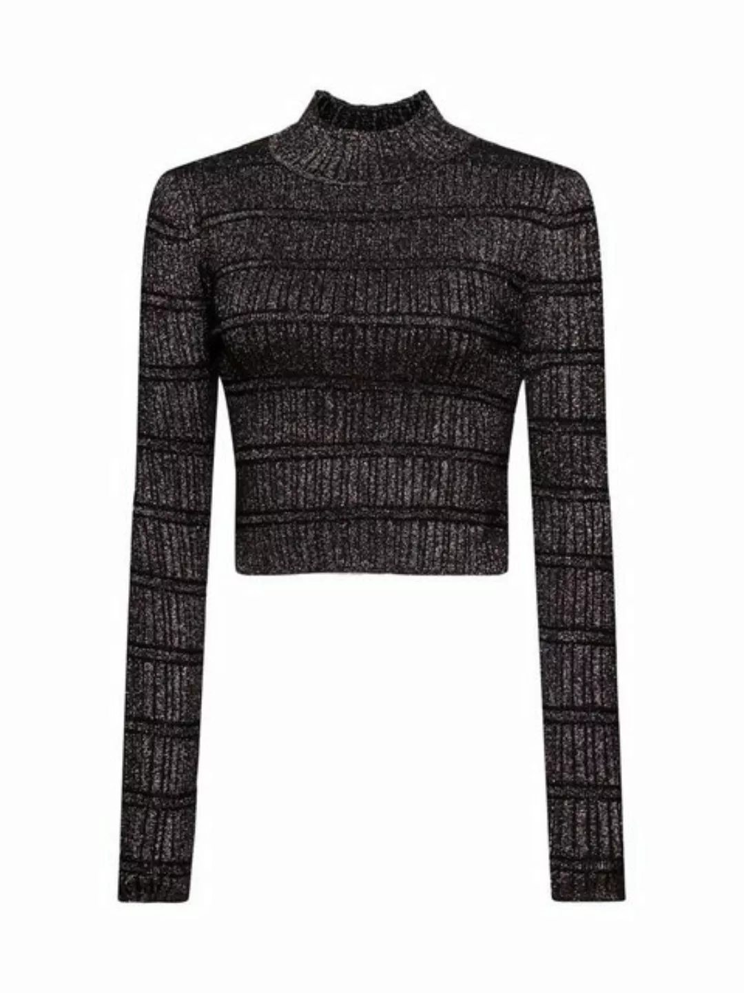 Esprit Stehkragenpullover Kurzer Pullover im Glitzerlook mit Stehkragen günstig online kaufen