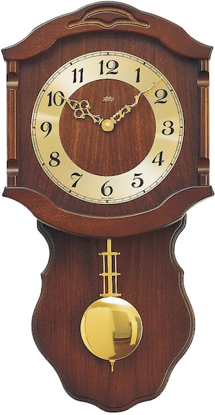 AMS Pendelwanduhr »W964/1«, Quarzuhr, Holzgehäuse, Buche,Esszimmer,Wohnzimm günstig online kaufen