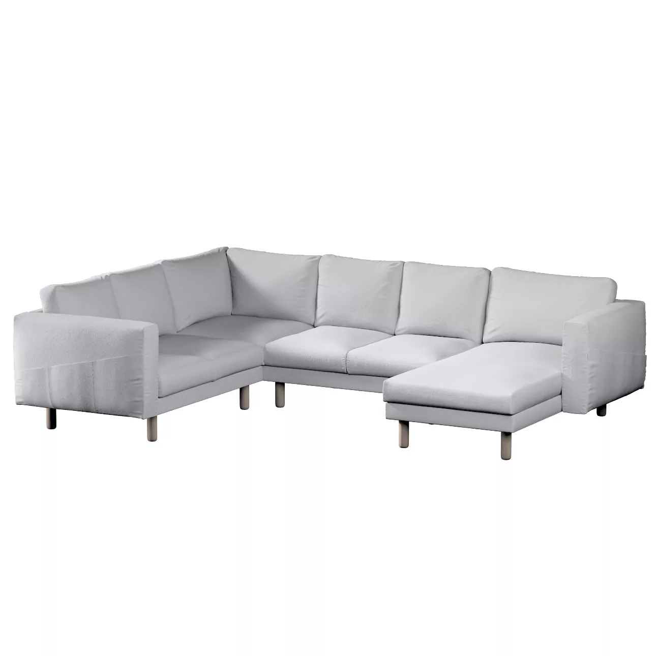 Bezug für Norsborg 5-Sitzer Ecksofa mit Recamiere, weiß, Norsborg Bezug für günstig online kaufen