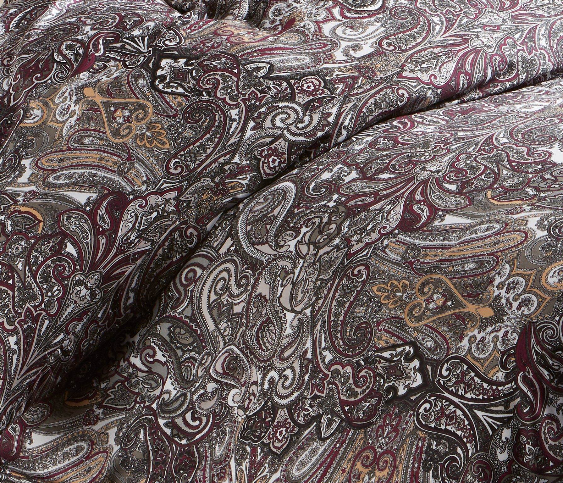 BETTWAESCHE-MIT-STIL Bettwäsche Mako Satin Paisley Bettwäsche günstig online kaufen