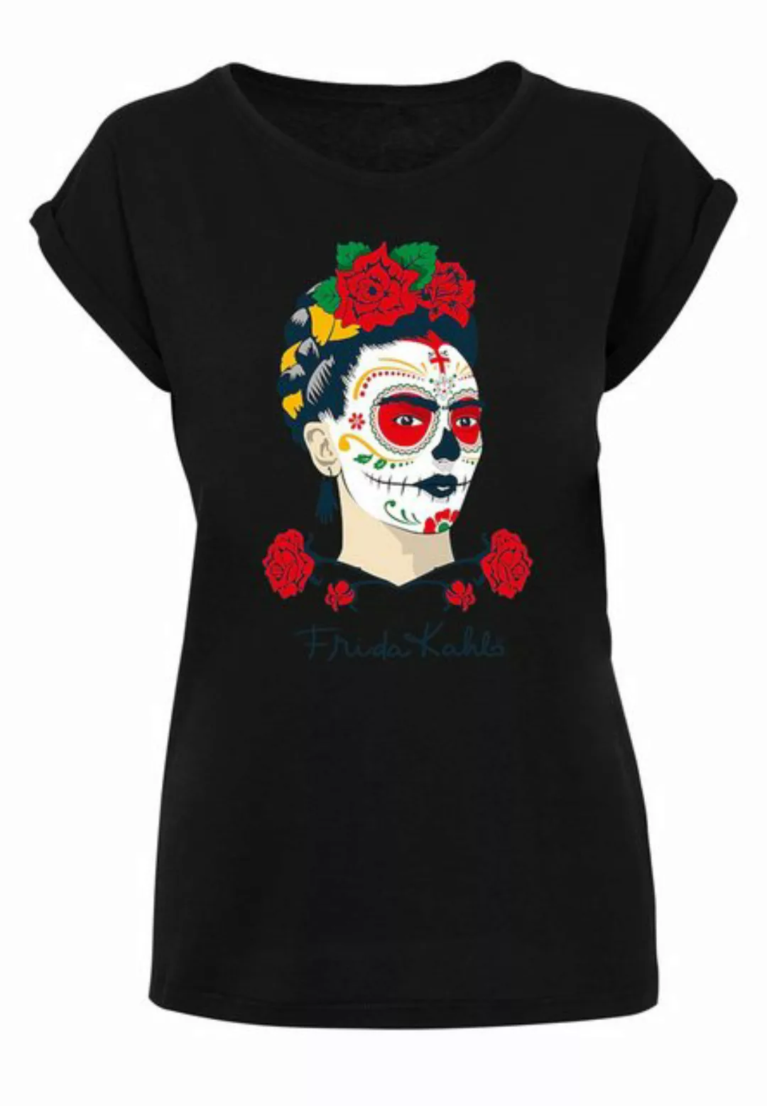 Merchcode T-Shirt Merchcode Damen Ladies Frida Kahlo - Dia de los muertos T günstig online kaufen