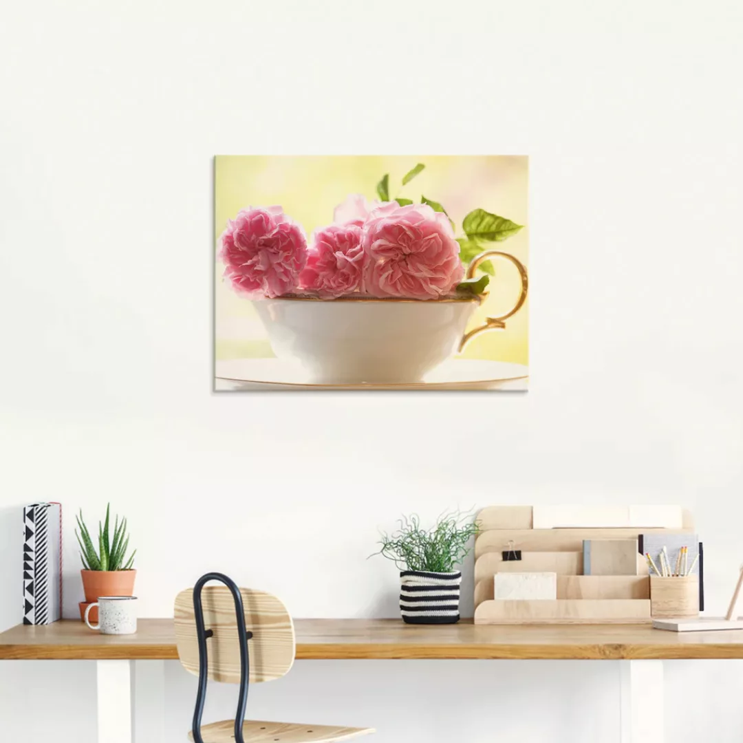 Artland Glasbild "Vintage Rosen", Blumen, (1 St.) günstig online kaufen