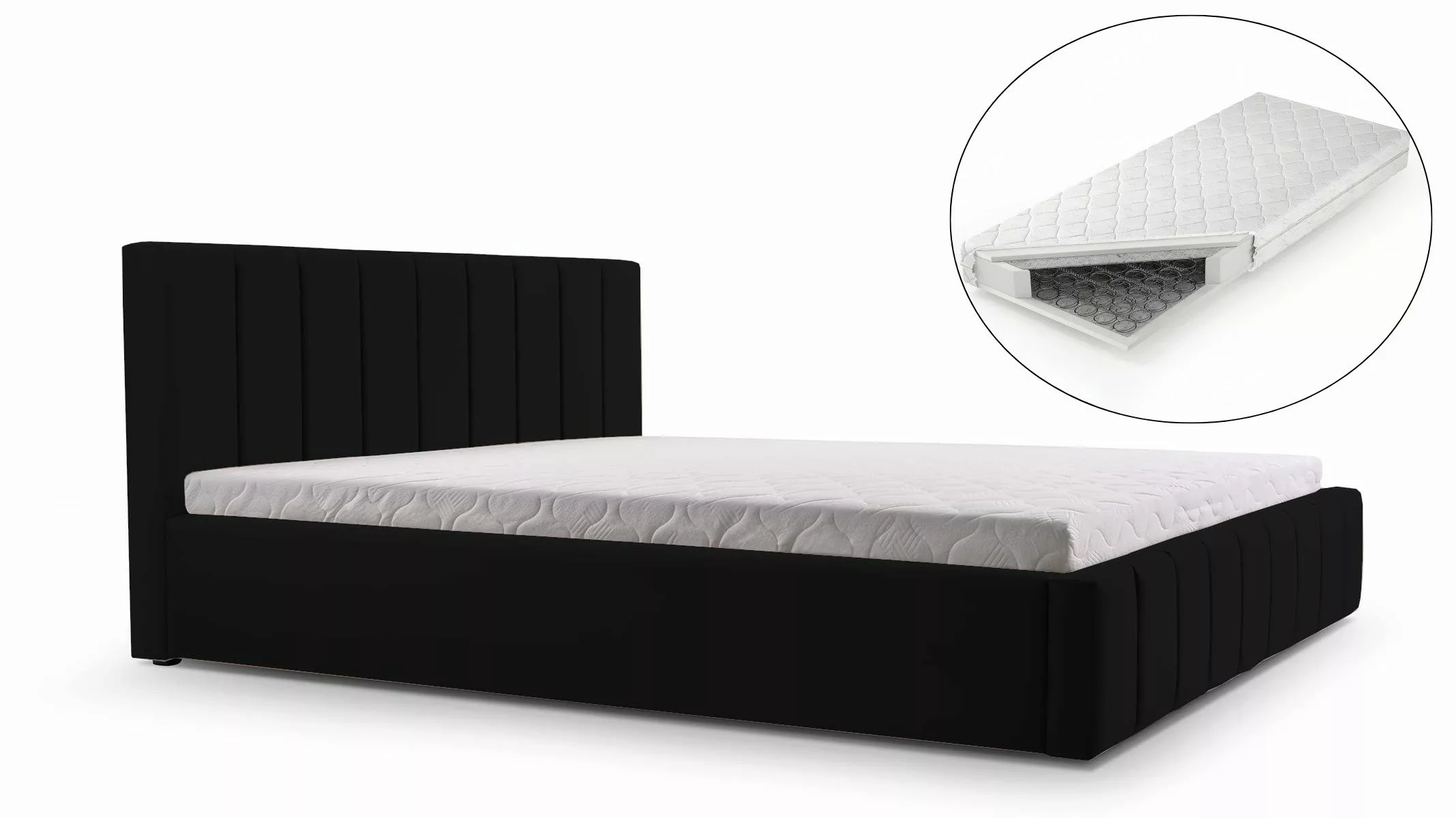 MOEBLO Polsterbett Bett 01 mit Matratze günstig online kaufen