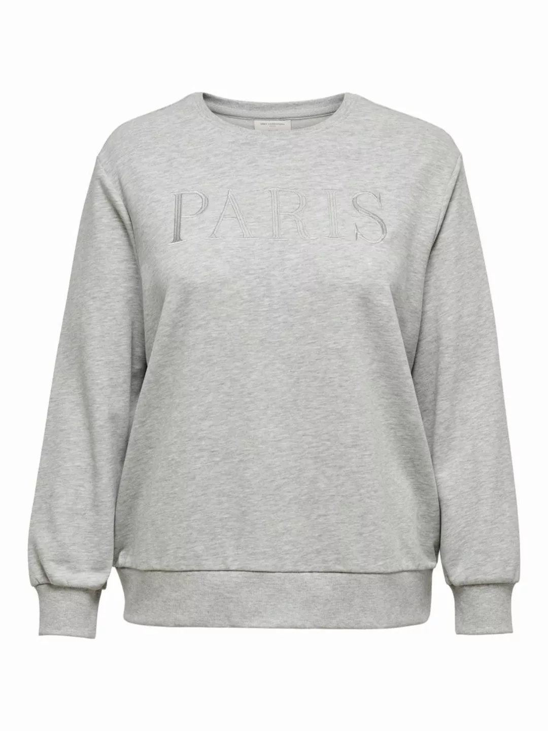 ONLY Curvy Rundhals- Sweatshirt Damen Grau günstig online kaufen