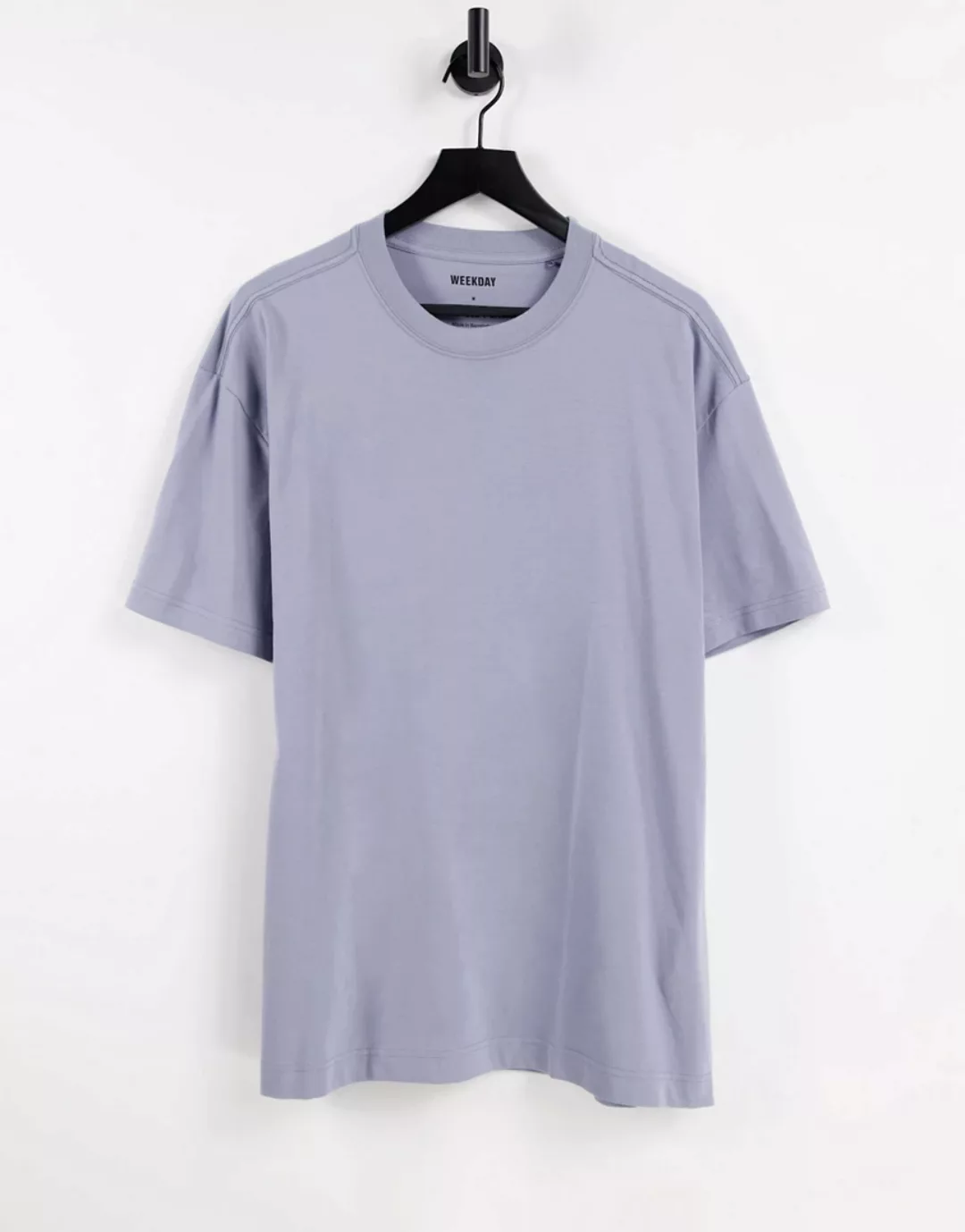 Weekday – Oversize-T-Shirt in Graublau günstig online kaufen