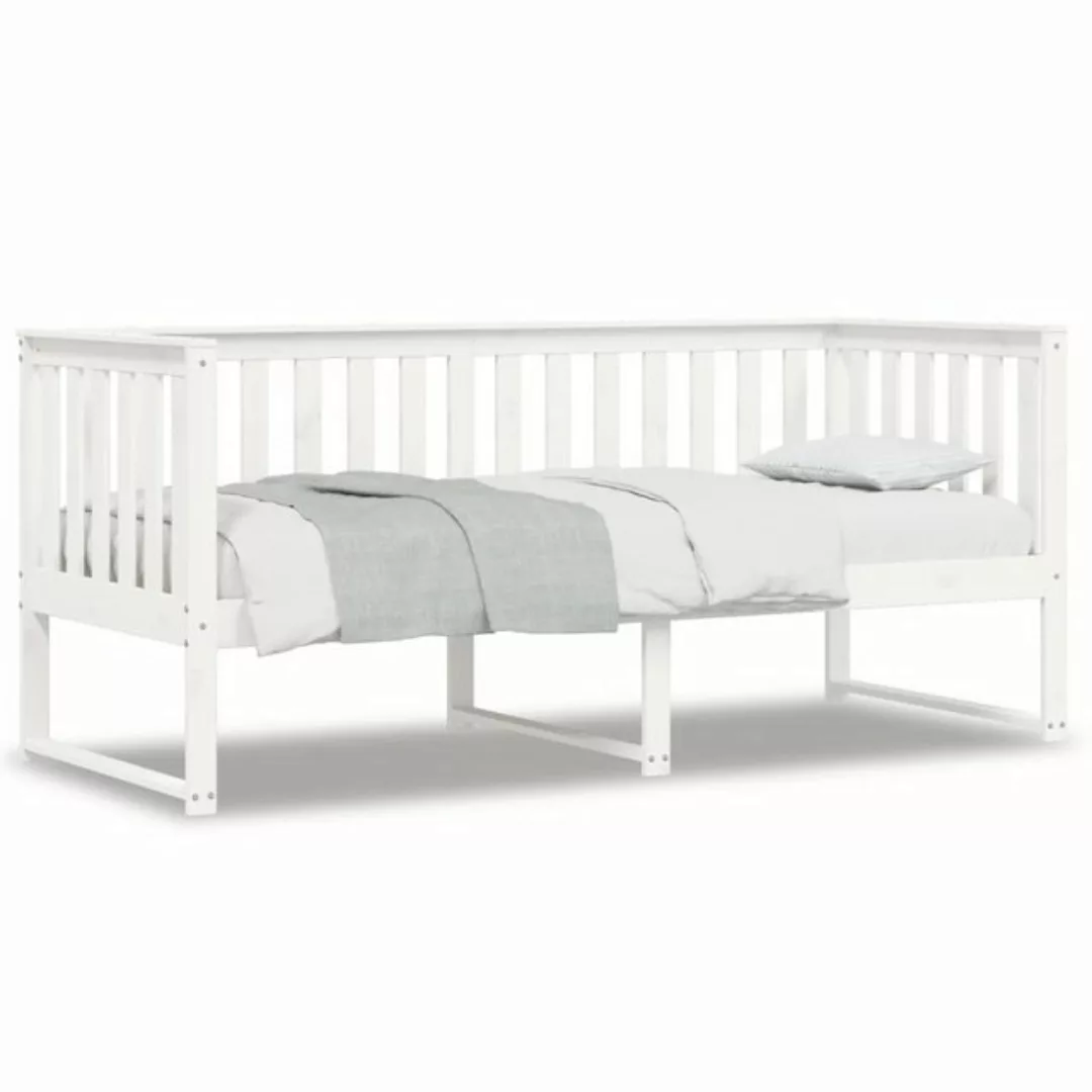 vidaXL Bett Tagesbett Weiß 75x190 cm Massivholz Kiefer günstig online kaufen