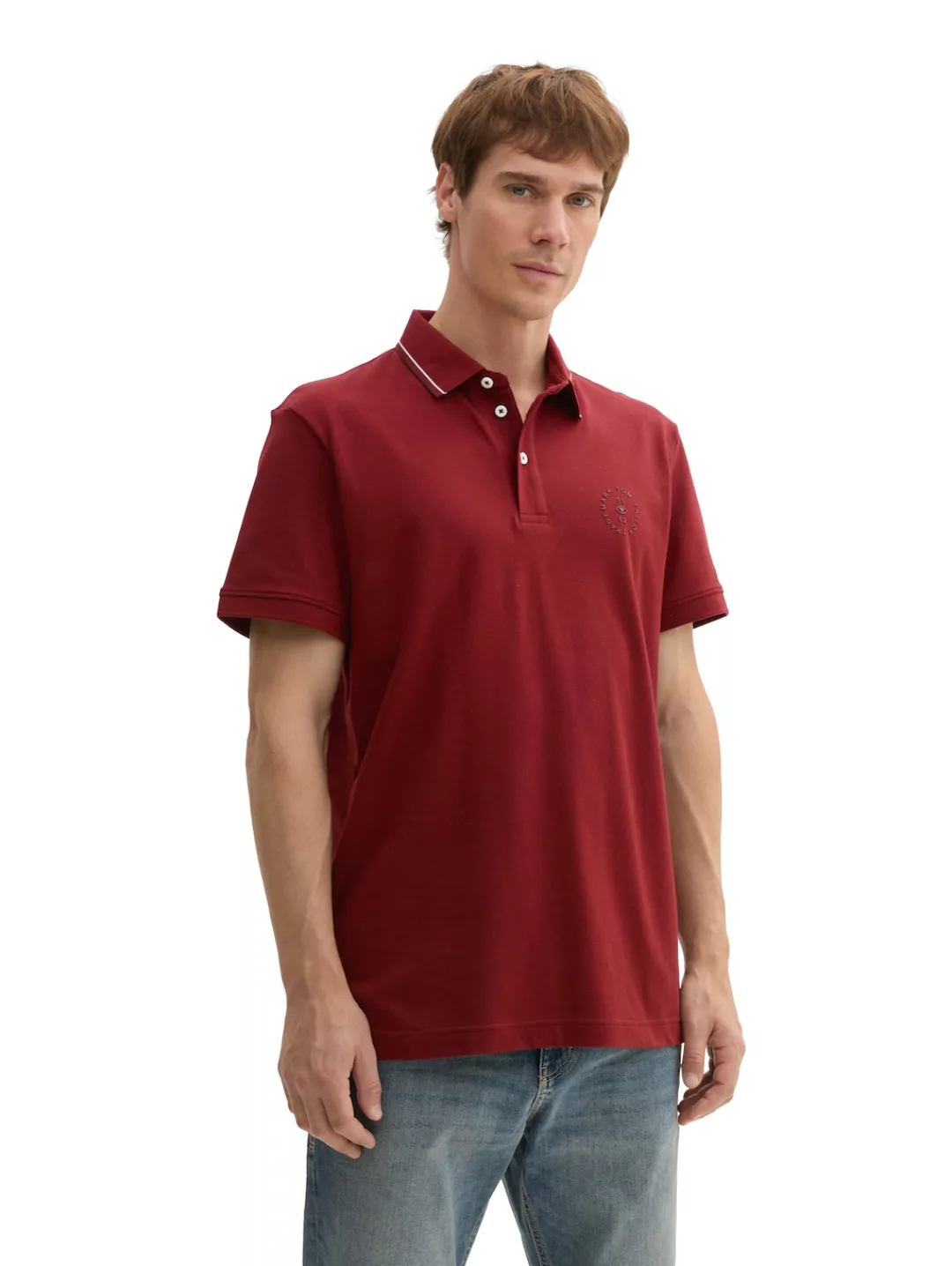 TOM TAILOR Poloshirt mit Logo Print günstig online kaufen