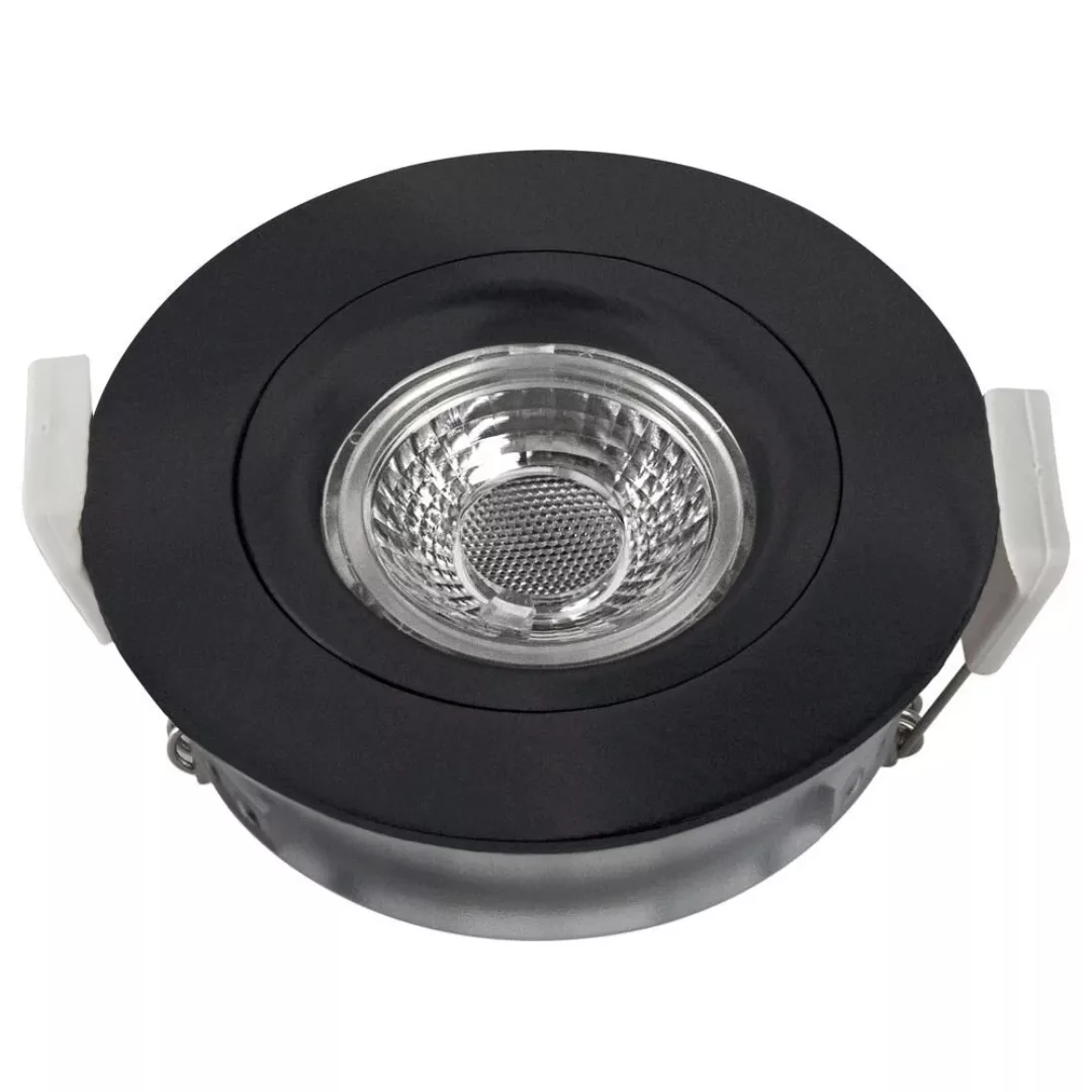 LED-Deckeneinbaustrahler DL6809, rund, schwarz günstig online kaufen