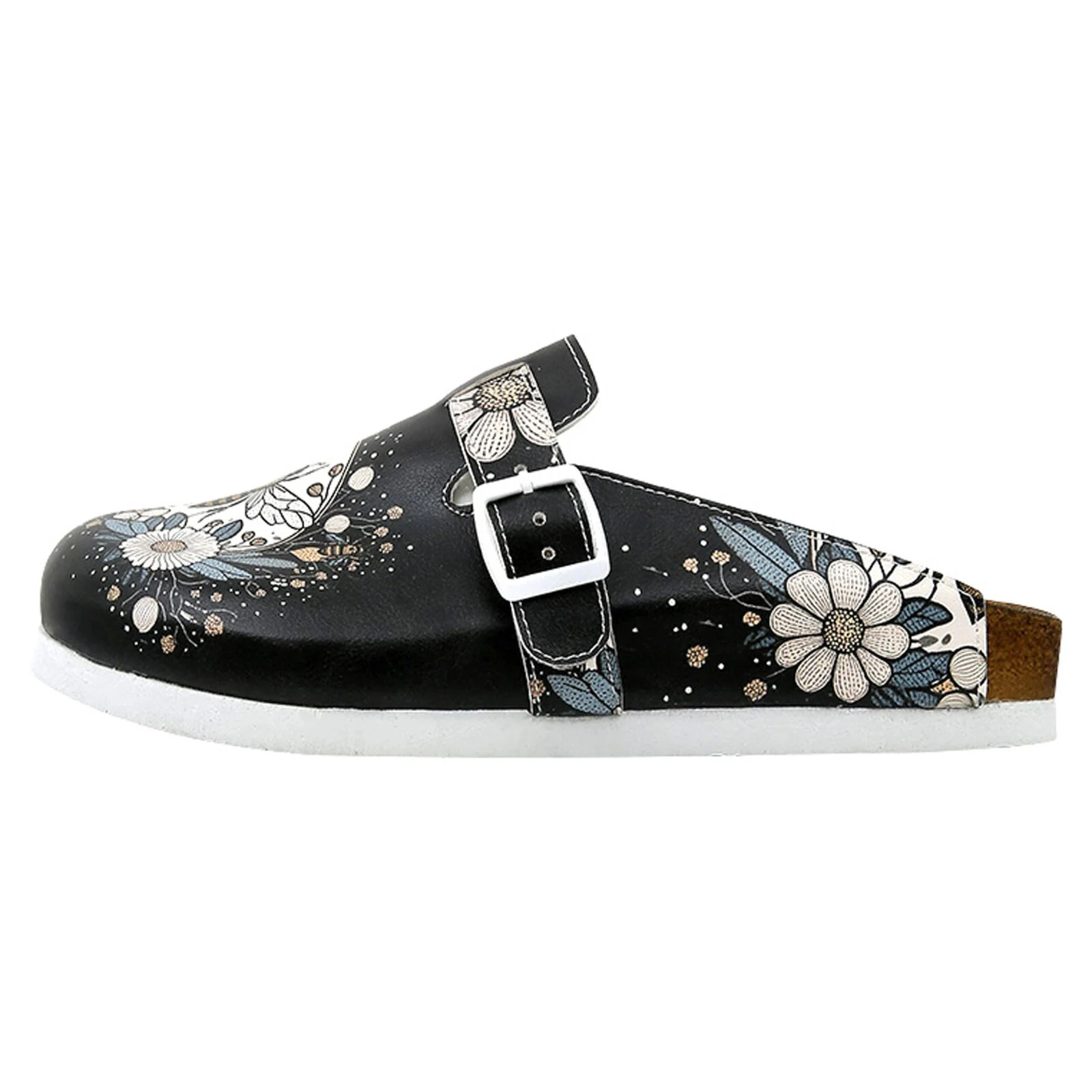 DOGO Hausschuh "Comfie Pantoletten Hausschuhe Bee With Flowers Damen Sandal günstig online kaufen