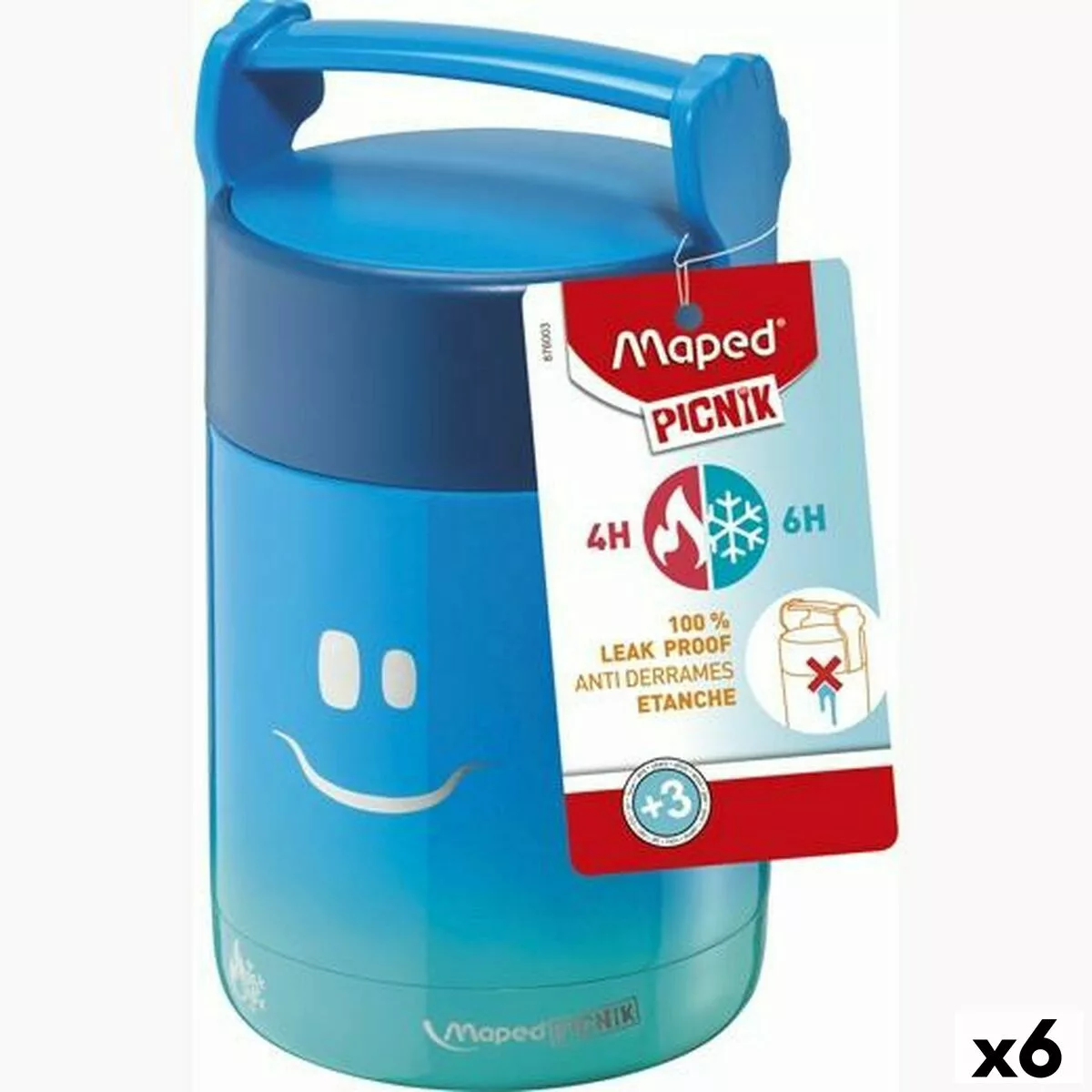 Runde Lunchbox Mit Deckel Maped Blau Edelstahl 350 Ml (6 Stück) günstig online kaufen