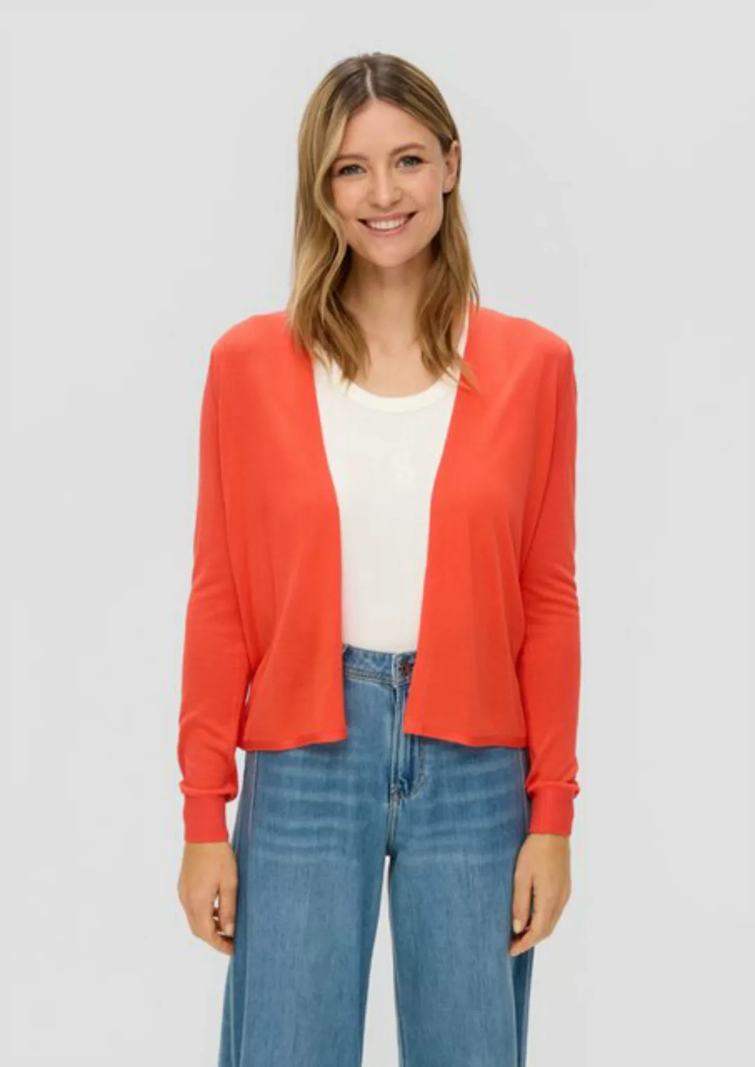 s.Oliver Strickjacke Bolero mit Langarm und ohne Verschluss günstig online kaufen