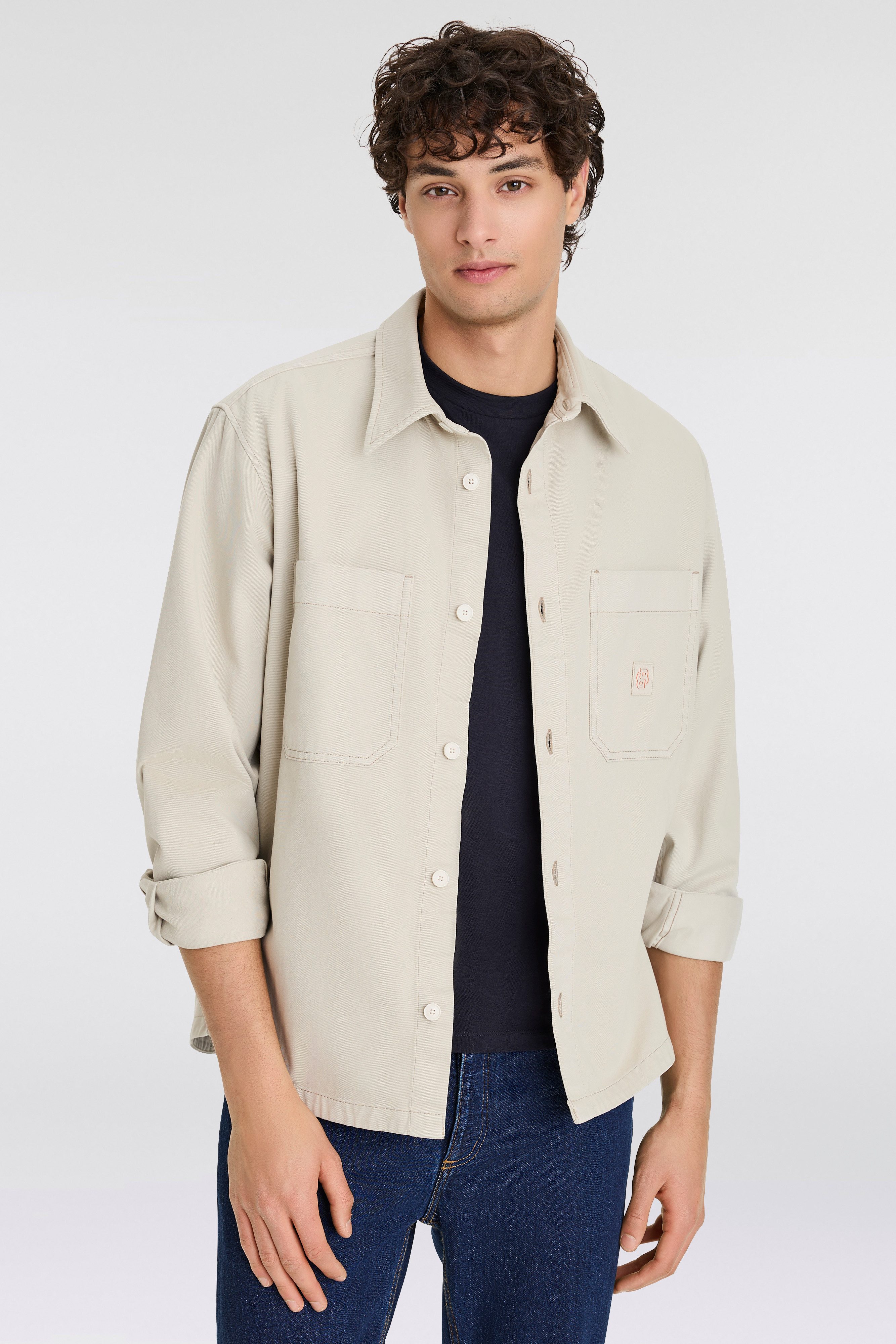 BOSS ORANGE Hemdjacke Lerato mit Logo-Details günstig online kaufen