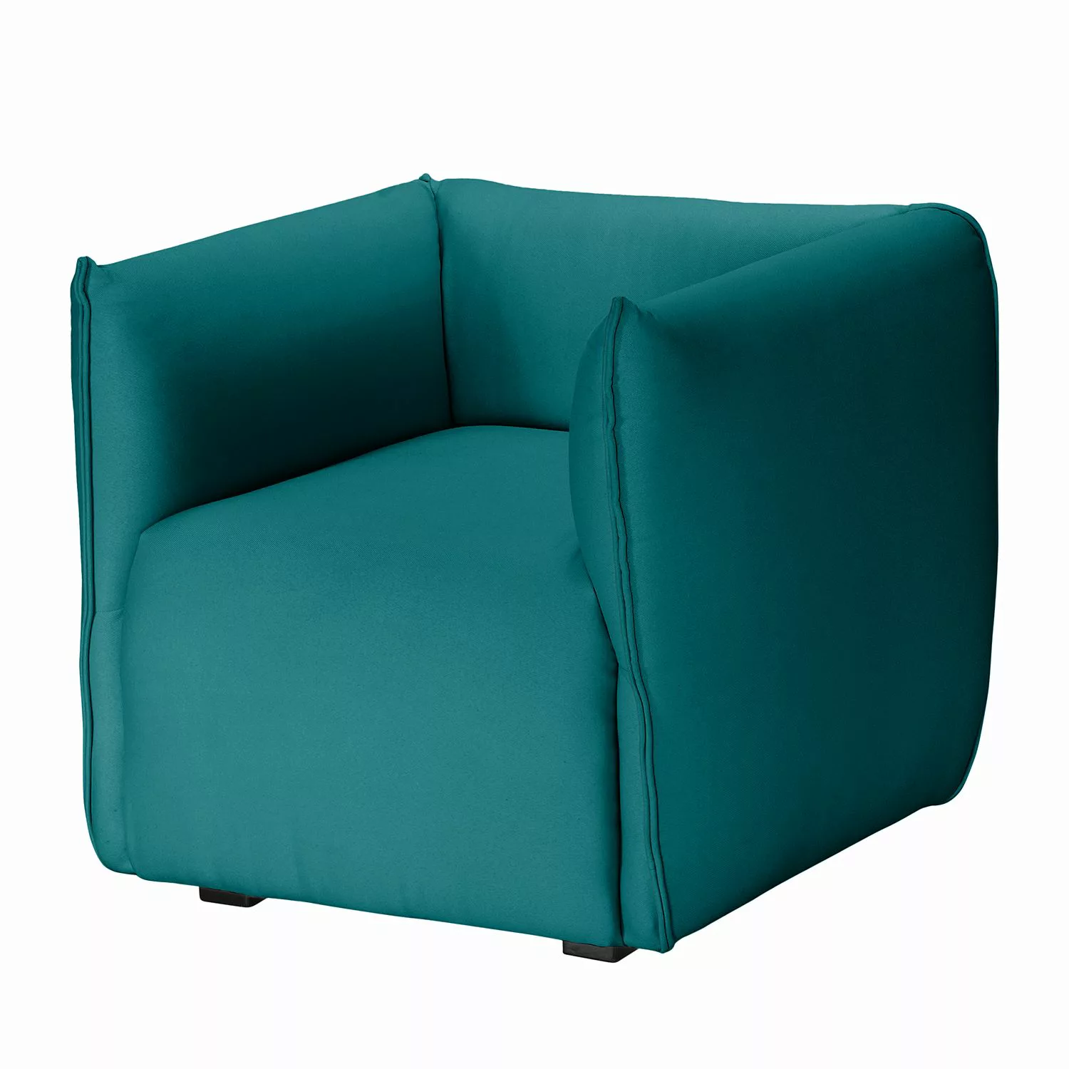 home24 Fredriks Sessel Grady I Petrol Webstoff mit Hocker 84x70x78 cm (BxHx günstig online kaufen