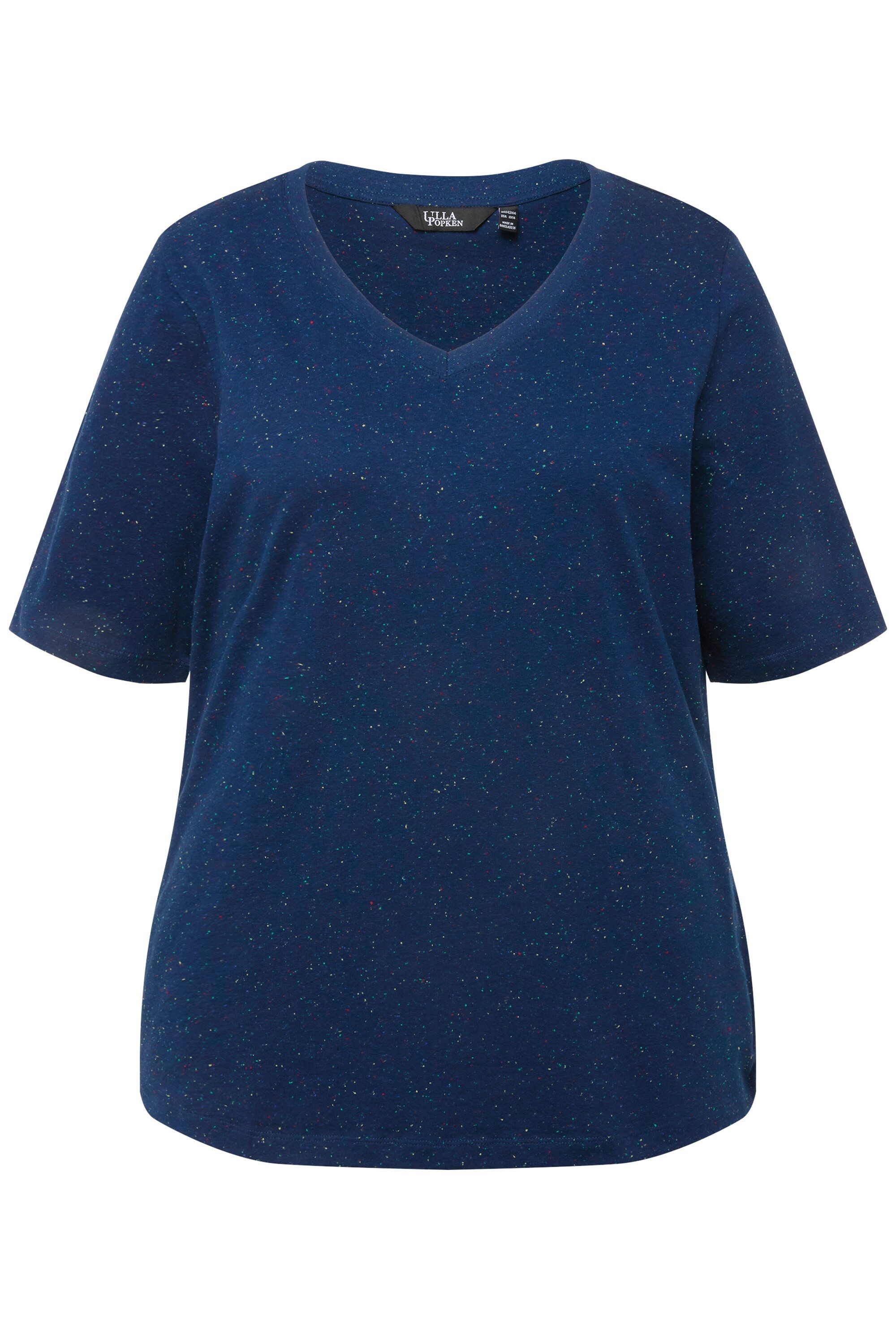 Ulla Popken T-Shirt T-Shirt Noppen V-Ausschnitt günstig online kaufen