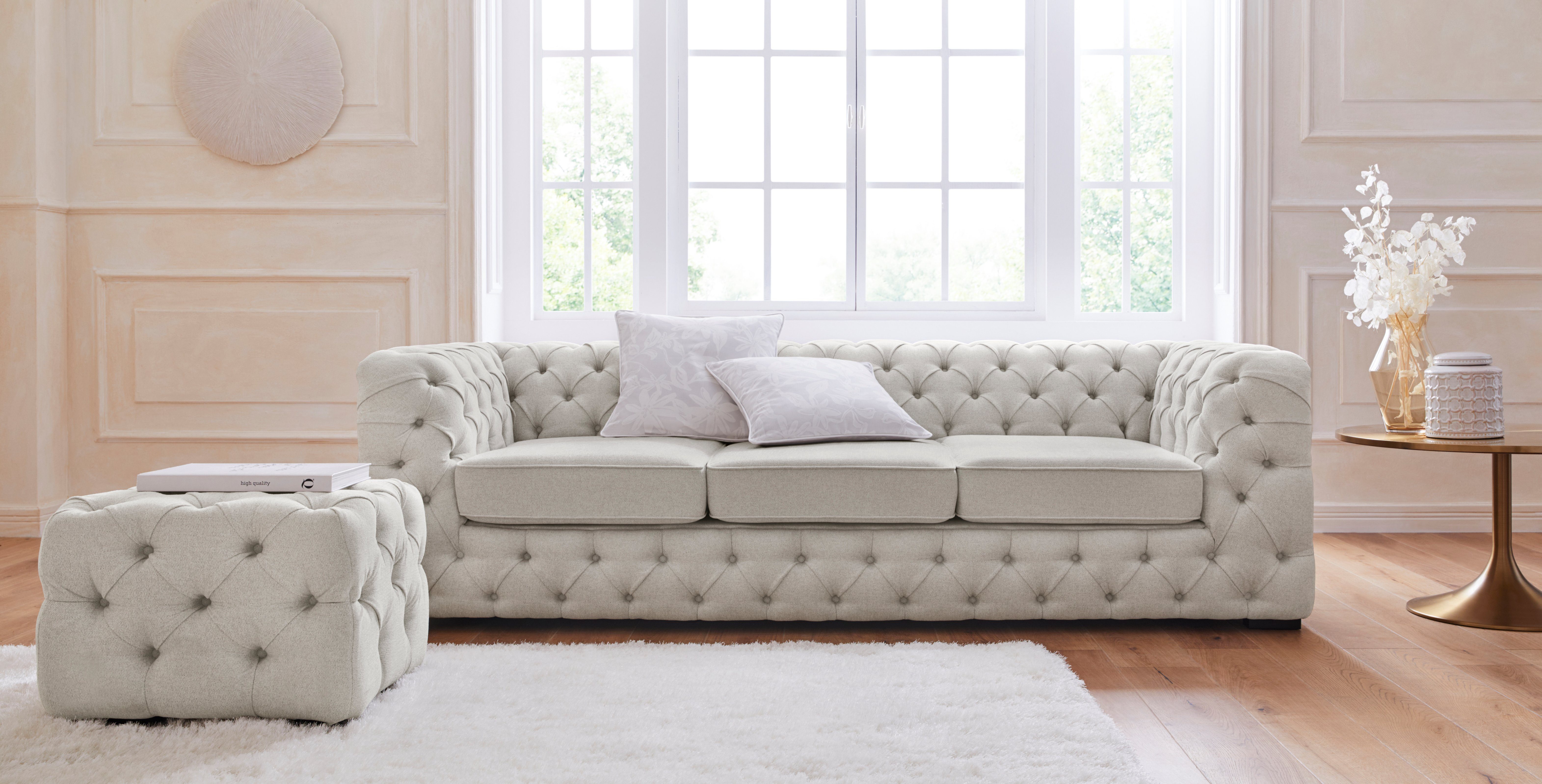 Home affaire Chesterfield-Sofa "Kalina", klassische Chesterfield-Knopfheftu günstig online kaufen
