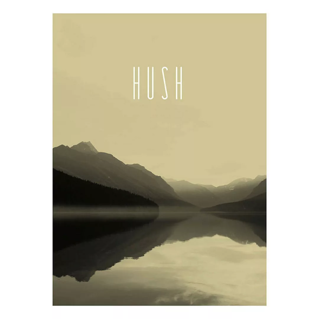 Komar Wandbild Word Lake Hush Sand Natur B/L: ca. 30x40 cm günstig online kaufen