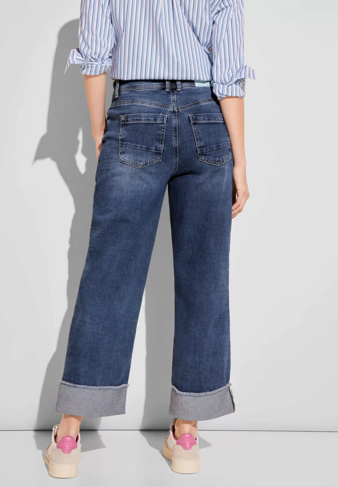 STREET ONE Straight-Jeans mit Löcher-Used-Look günstig online kaufen