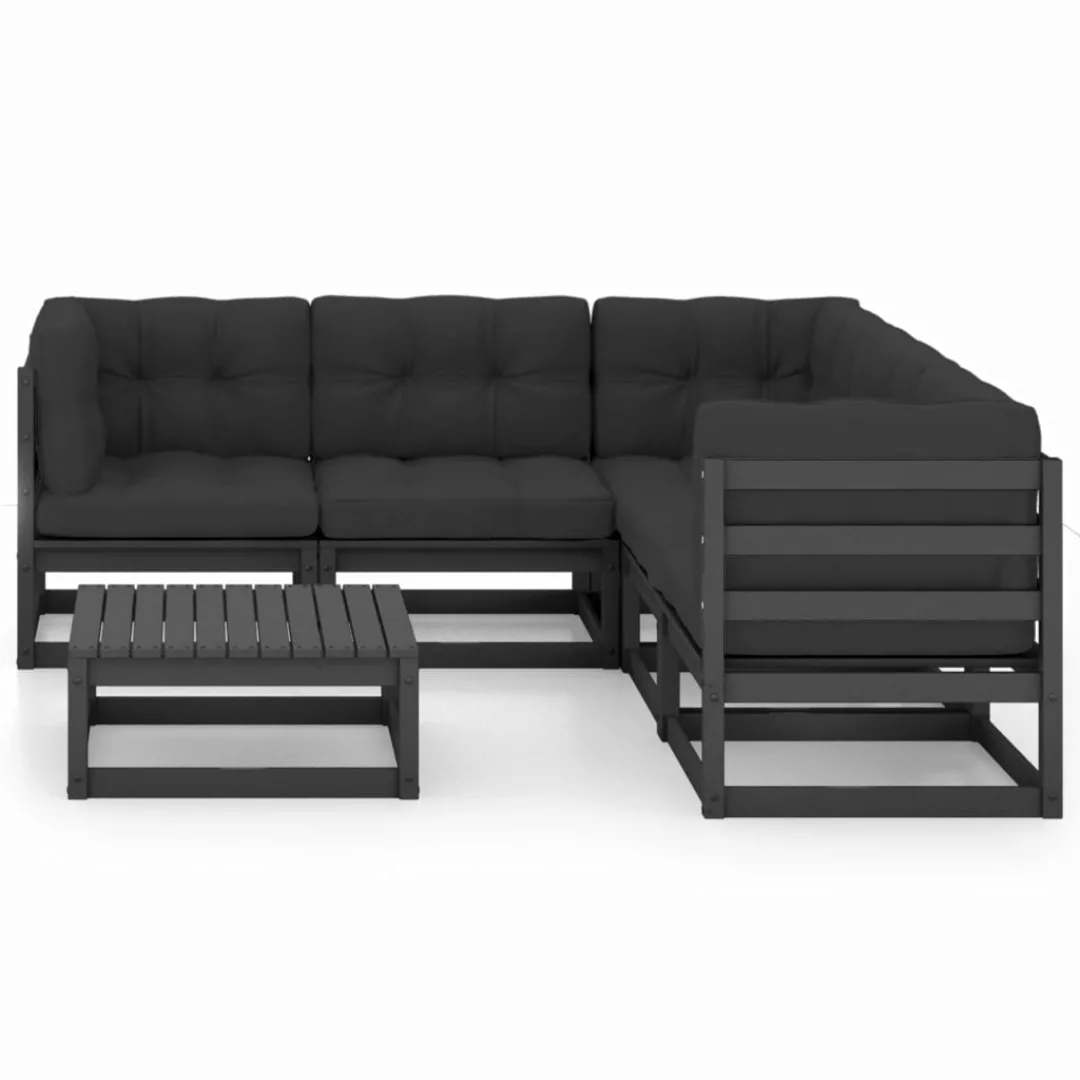 6-tlg. Garten-lounge-set Mit Kissen Kiefer Massivholz günstig online kaufen