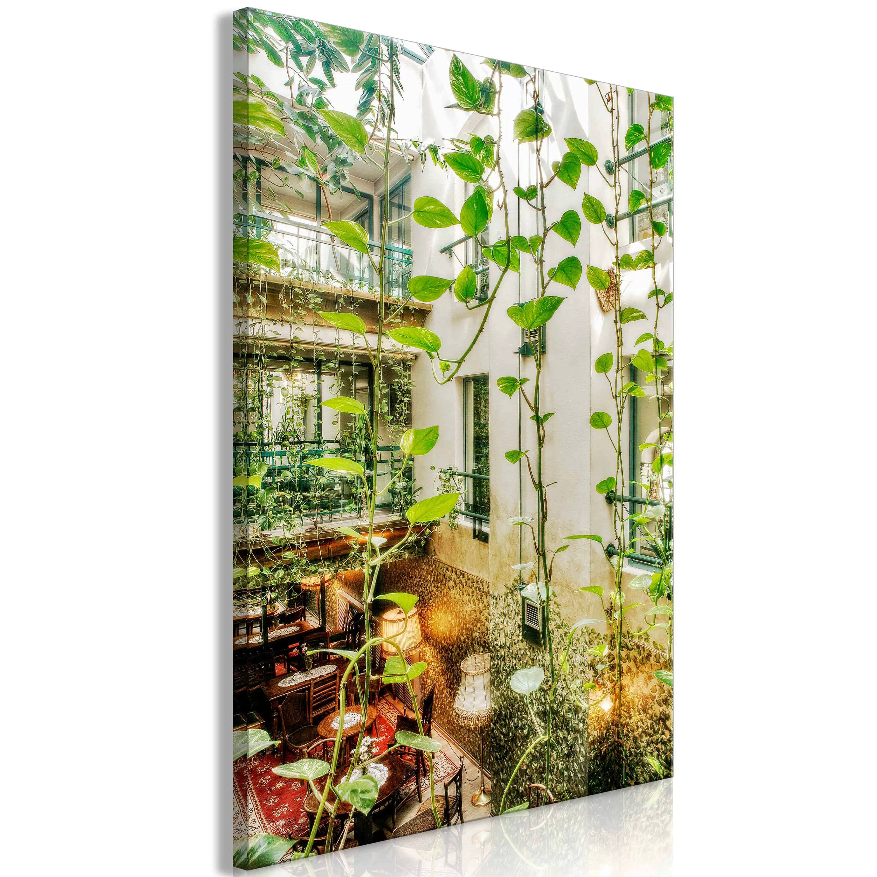 Wandbild - Cracow: Cafe with Ivy (1 Part) Vertical günstig online kaufen