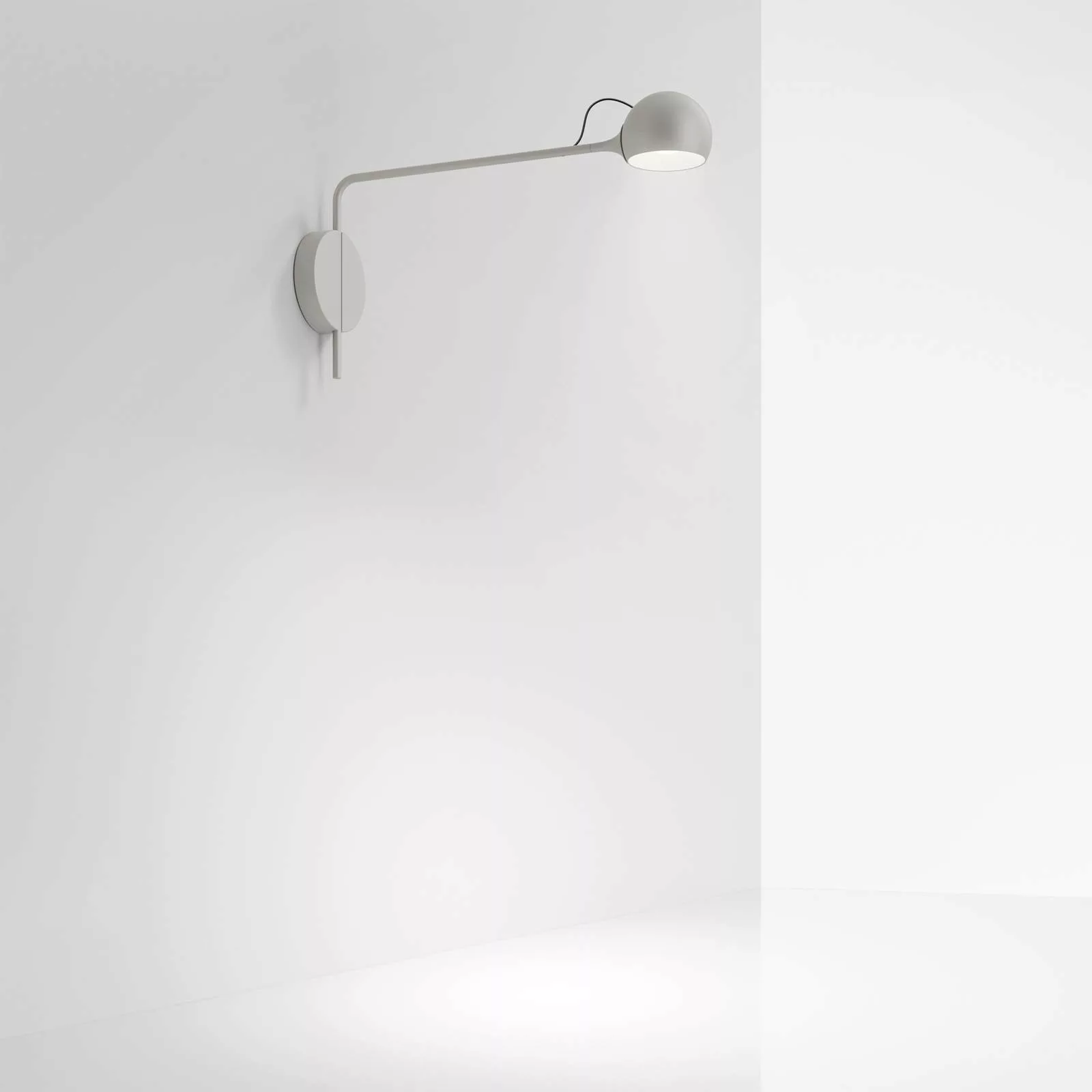 Artemide Ixa LED-Wandleuchte, Arm fix, weißgrau günstig online kaufen