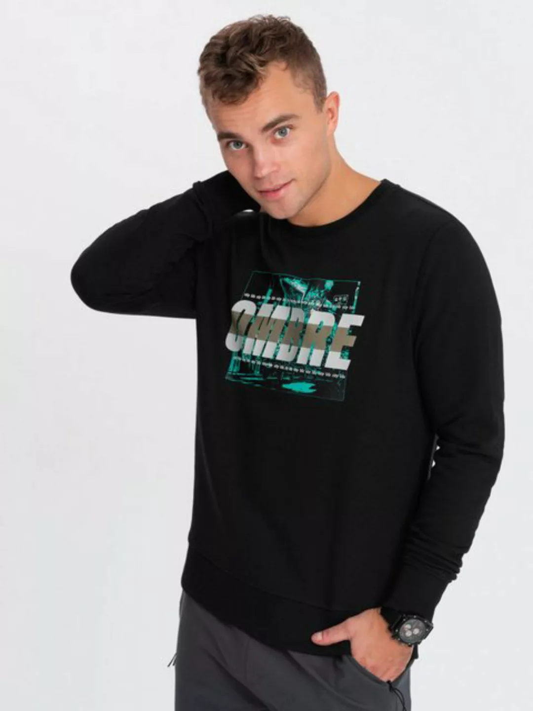 OMBRE Sweater Bedrucktes Sweatshirt für Männer günstig online kaufen