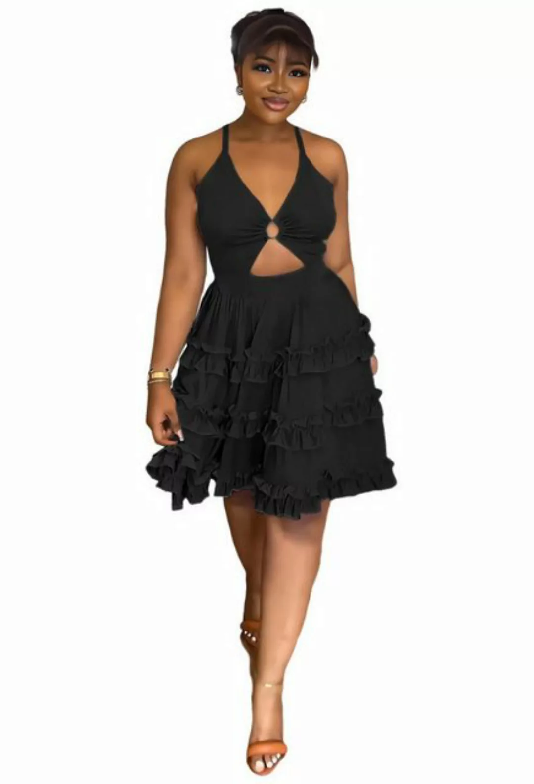 SEGUEN Sommerkleid Rückenfreies Strapskleid (Sexy schmales Kuchenrockkleid) günstig online kaufen