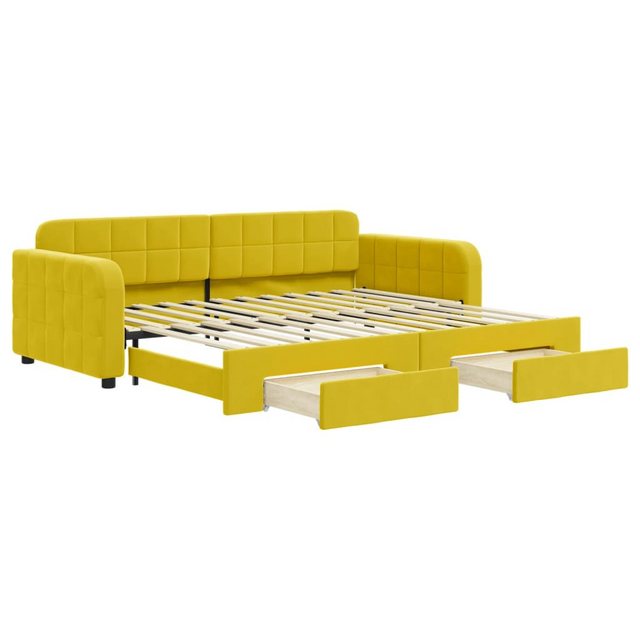 vidaXL Gästebett Gästebett Tagesbett Ausziehbar mit Schubladen Gelb 90x200 günstig online kaufen