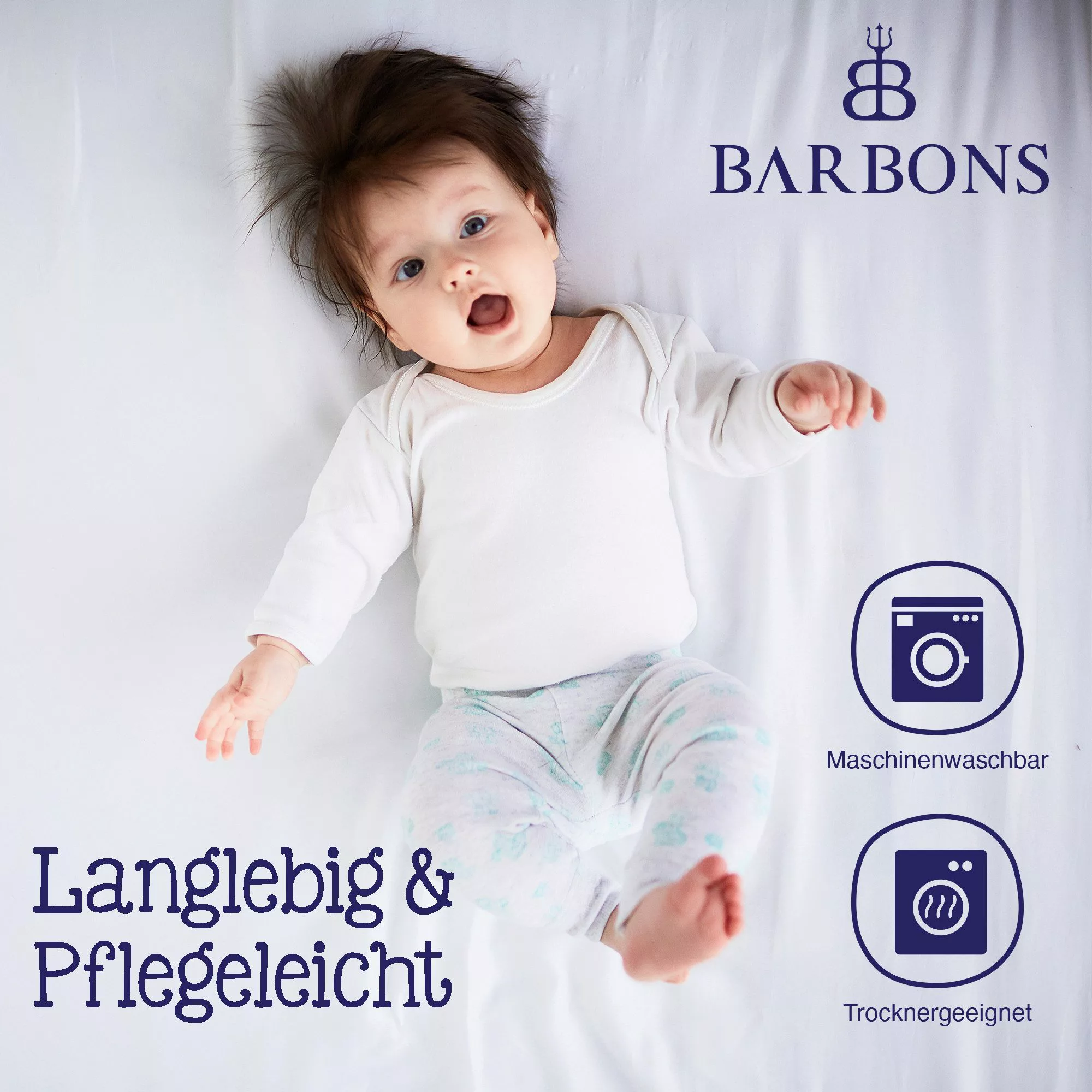 BARBONS Spannbettlaken 60x120 für Baby, Jersey günstig online kaufen