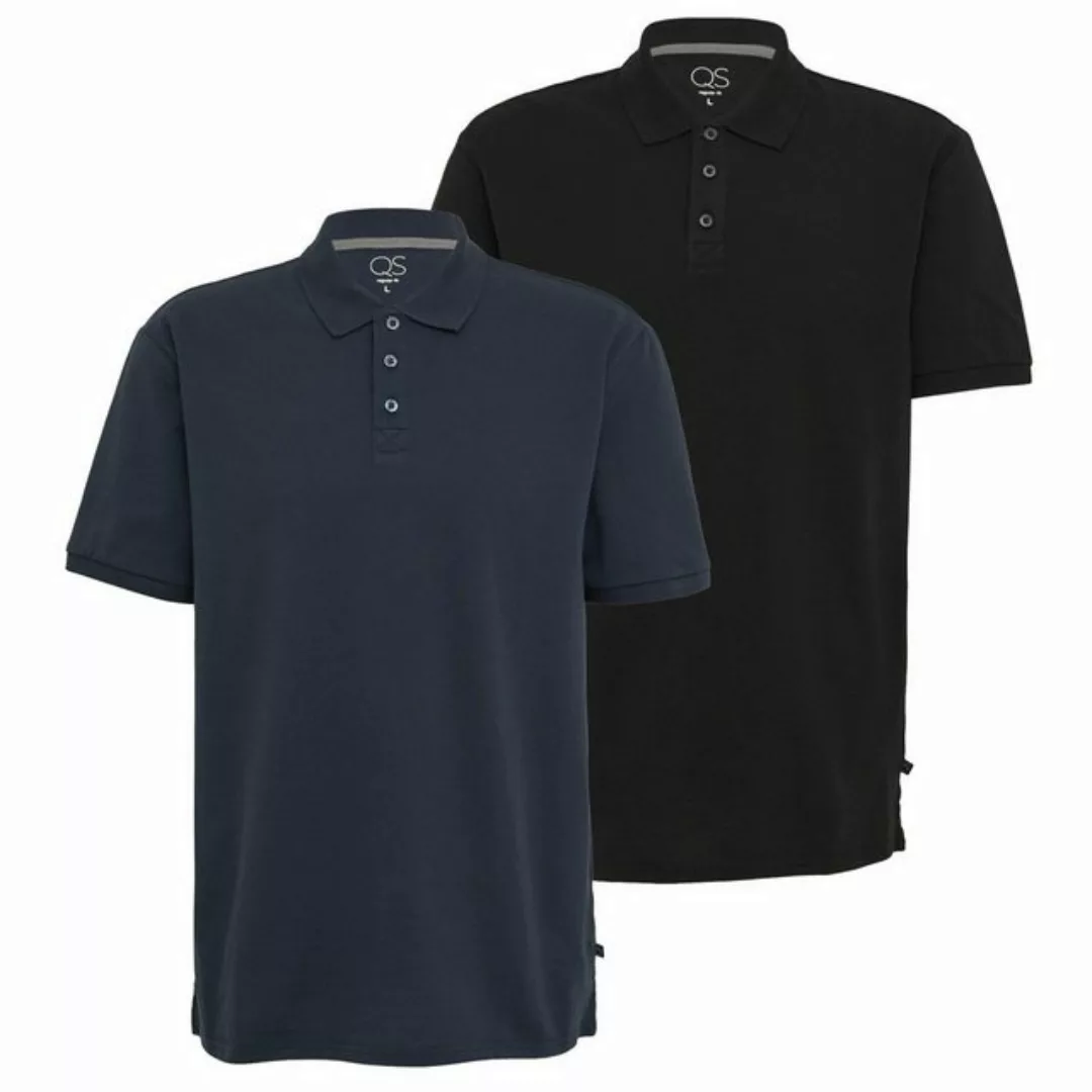 QS Poloshirt Polo-Shirt Kragen, Knöpfe, Regular fit, kurzarm, 2er Pack günstig online kaufen