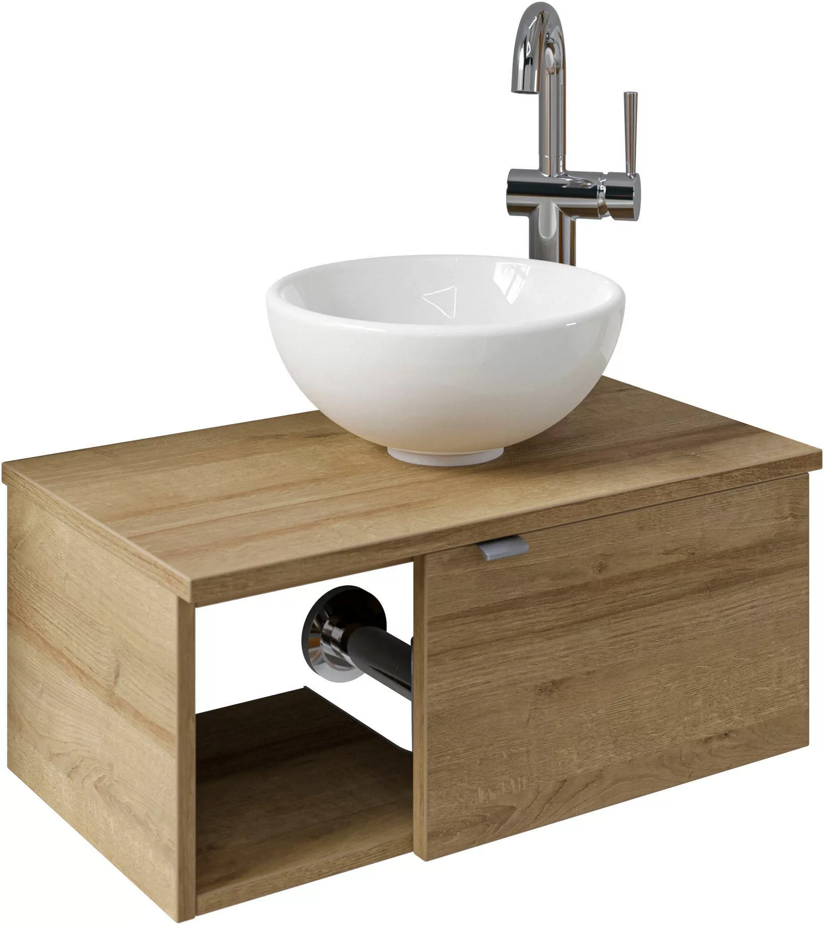 Saphir Waschtisch "Serie 6915 Waschschale mit Unterschrank für Gästebad, Gä günstig online kaufen