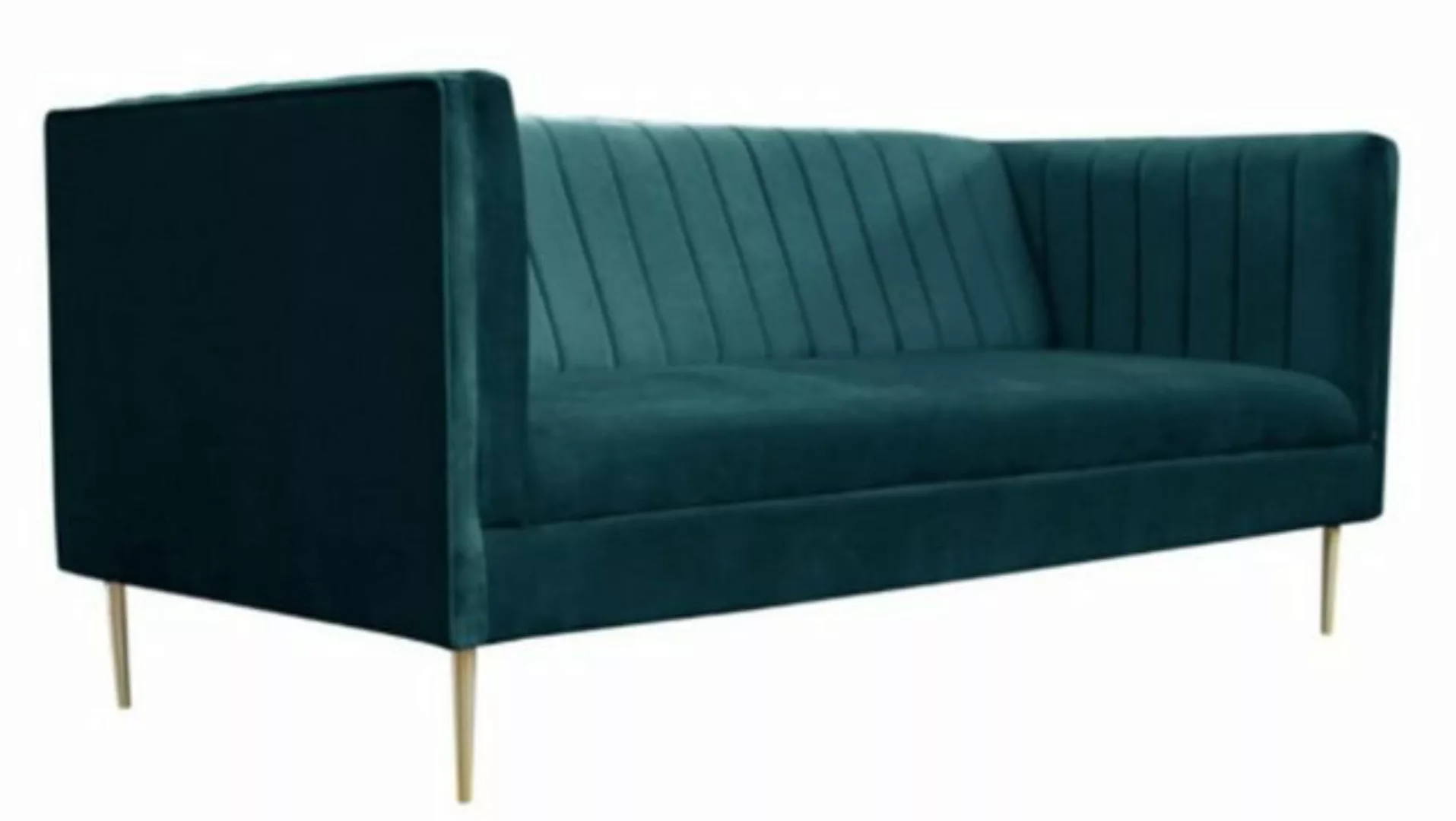 JVmoebel 3-Sitzer, Dreisitzer Sofa Blau Stoff Design Couchen Polster Sofas günstig online kaufen