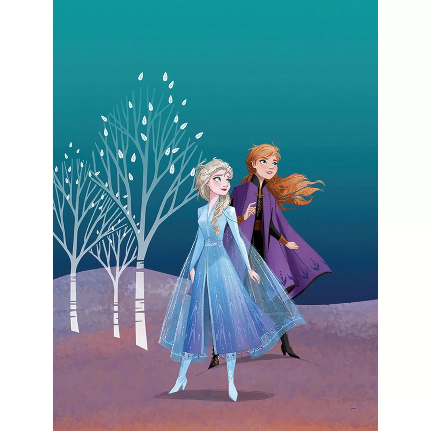 Disney Poster Die Eiskönigin Anna & Elsa Blau und Lila 30 x 40 cm 610152 günstig online kaufen