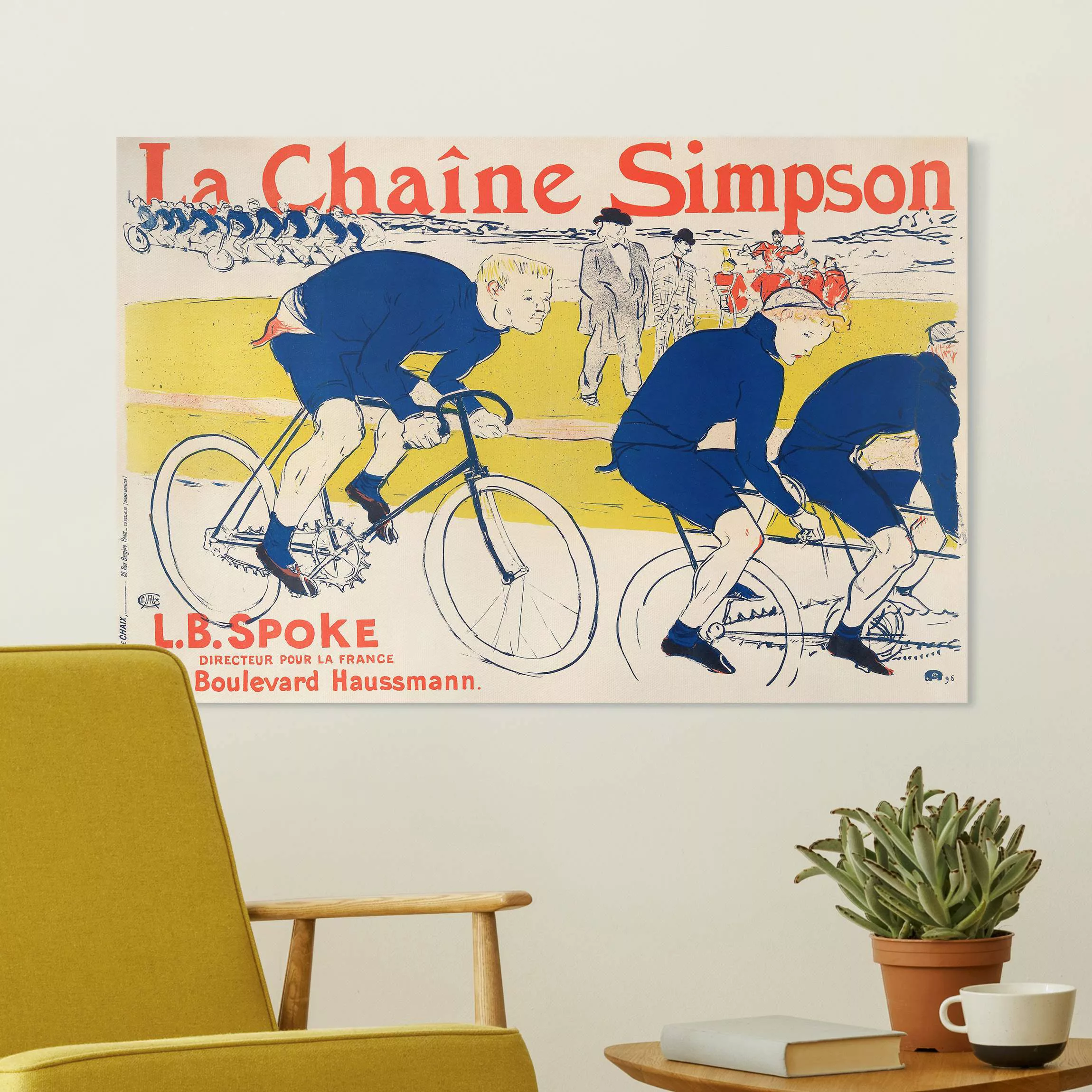 Leinwandbild Vintageplakat - La Chaîne Simpson günstig online kaufen