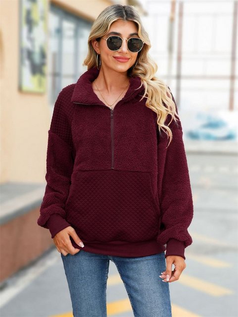 RUZU UG Kapuzenpullover Damen Kapuzenpullover Winter Sweatshirt Hoodies V-A günstig online kaufen