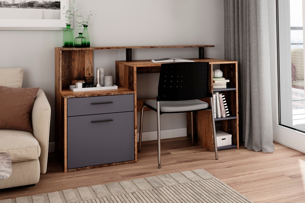 byLIVING Schreibtisch "Louise", Breite 140 cm, Regal-Schreibtisch mit viel günstig online kaufen