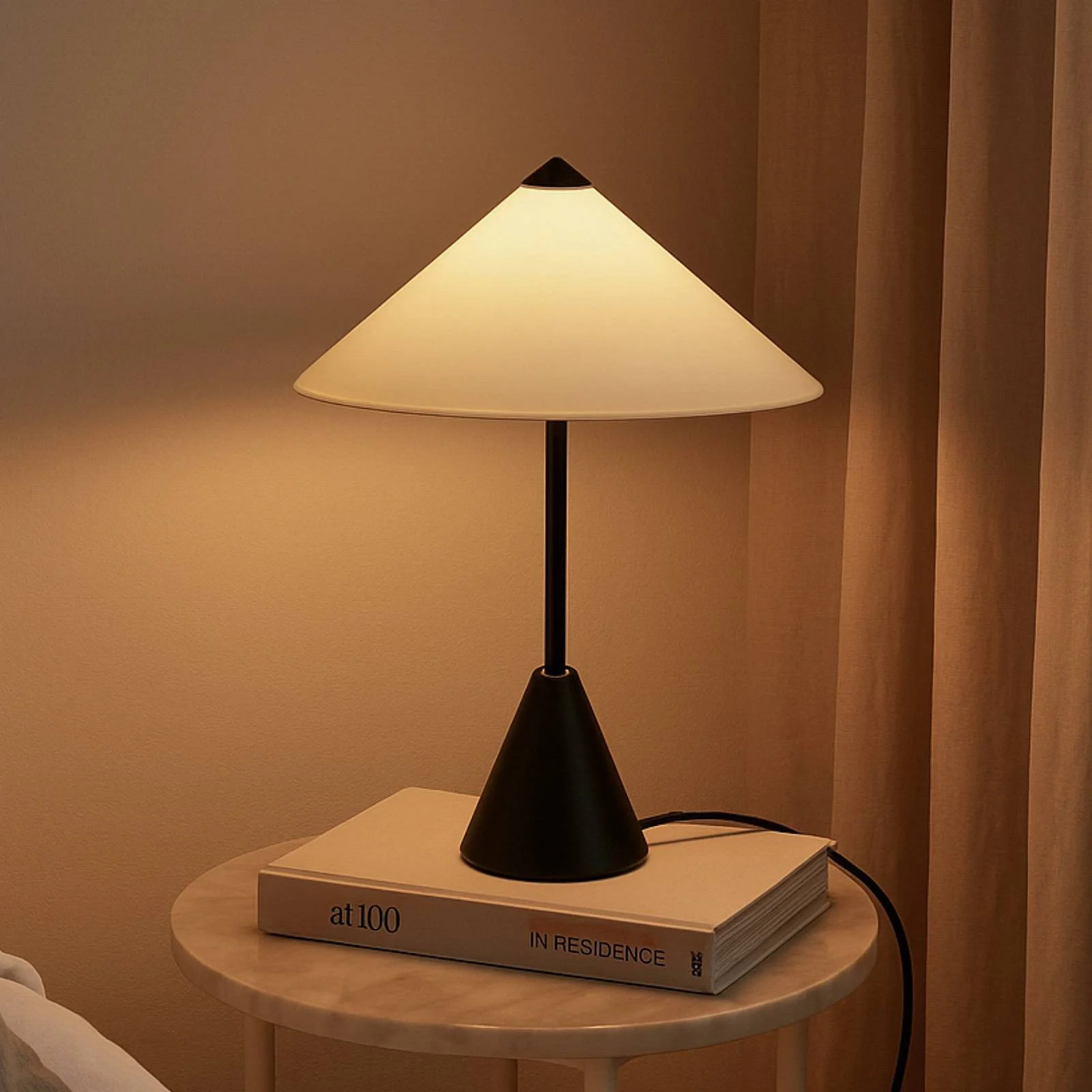 Lindby Tischleuchte Norvik, Höhe 35 cm, schwarz/grau, Metall günstig online kaufen