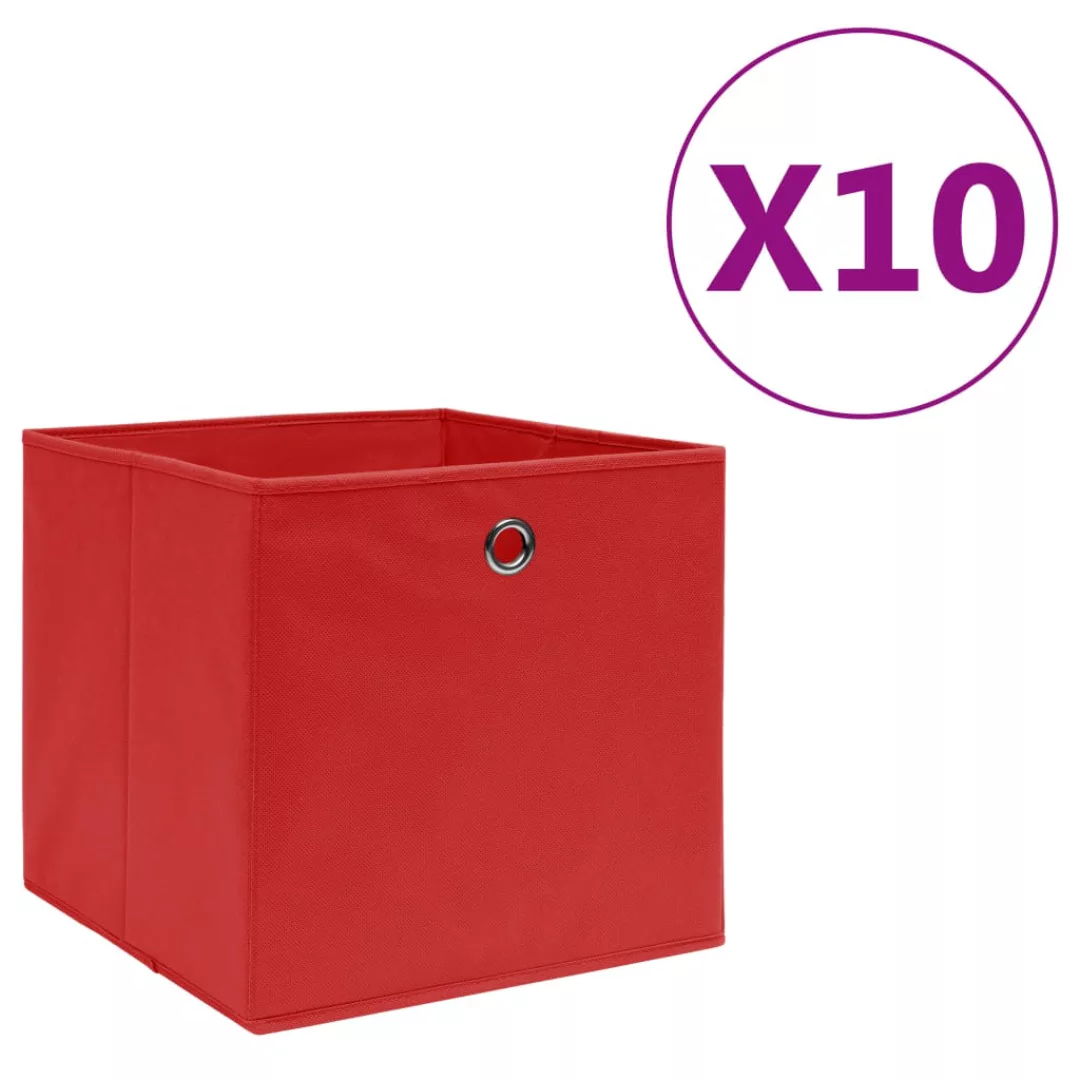 Aufbewahrungsboxen 10 Stk. Vliesstoff 28x28x28 Cm Rot günstig online kaufen