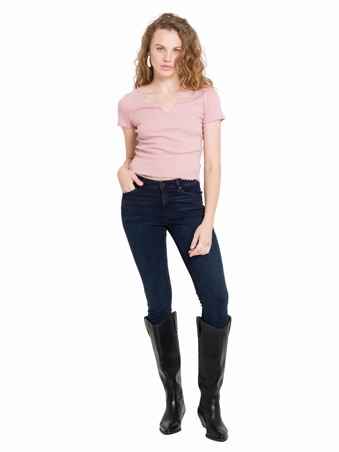 Cross Jeans Damen Jeans ALAN - Skinny Fit - Blau - Blue Black günstig online kaufen