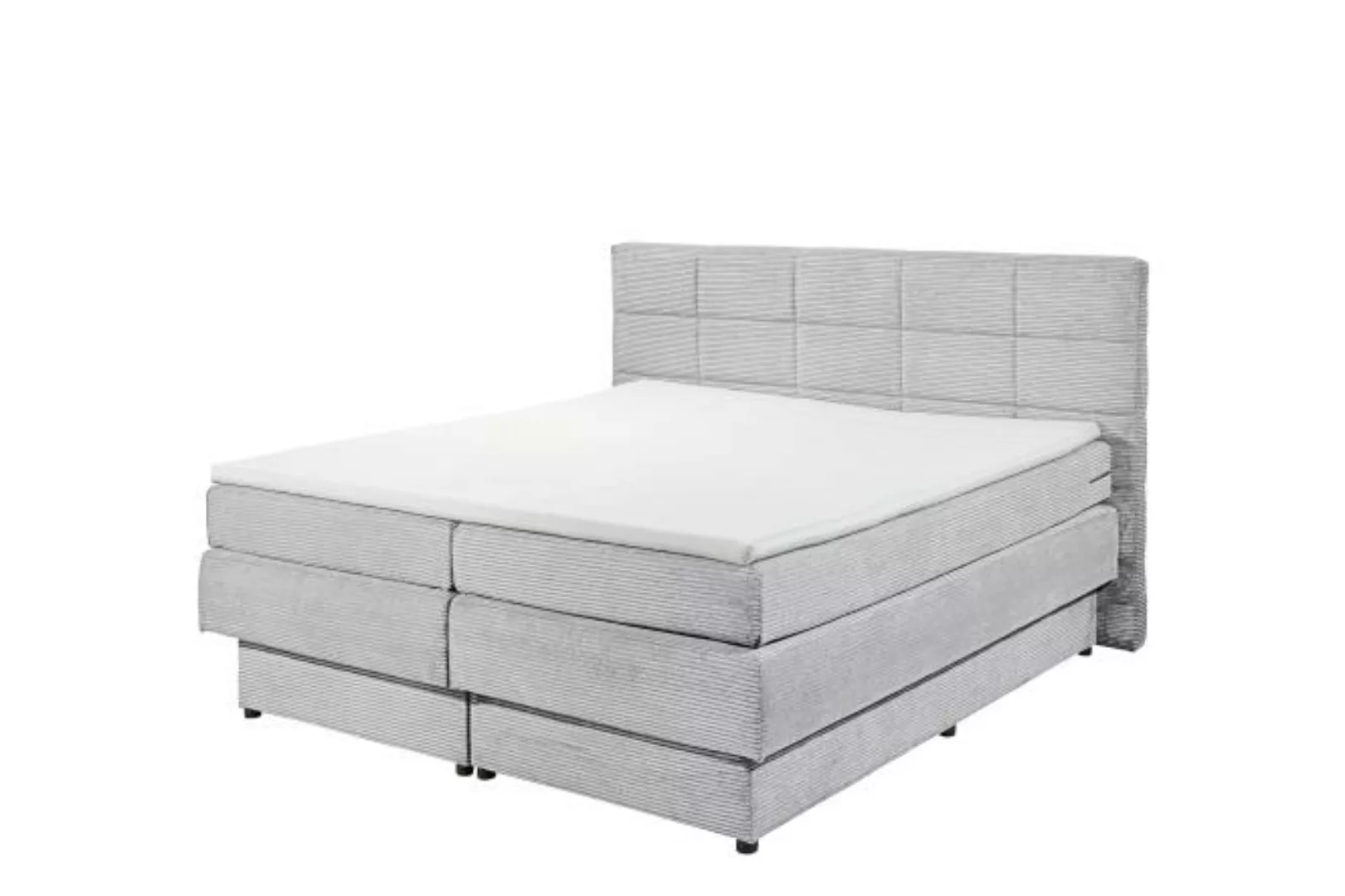 180x200 Boxspringbett inkl. Bettkasten und Topper HUDSON 6  Dove günstig online kaufen