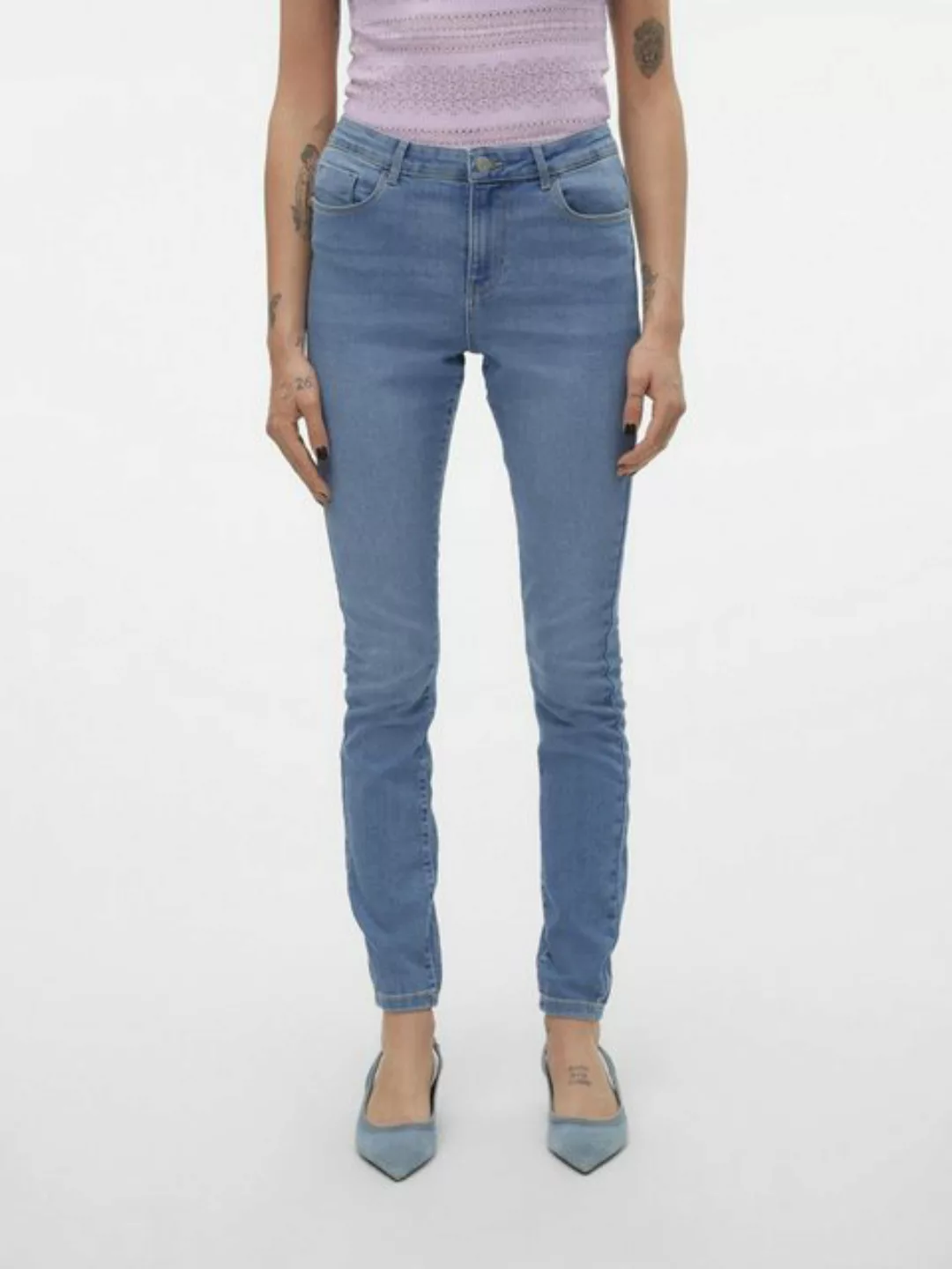 Vero Moda Skinny-fit-Jeans "VMELLY MR SKINNY JEANS BLUE NOOS" günstig online kaufen