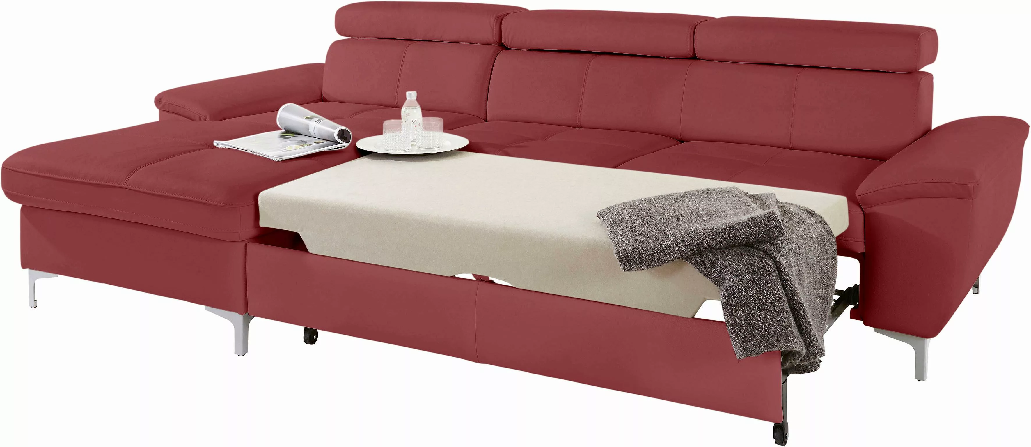 exxpo - sofa fashion Ecksofa "Azzano, L-Form", wahlweise mit Bettfunktion u günstig online kaufen