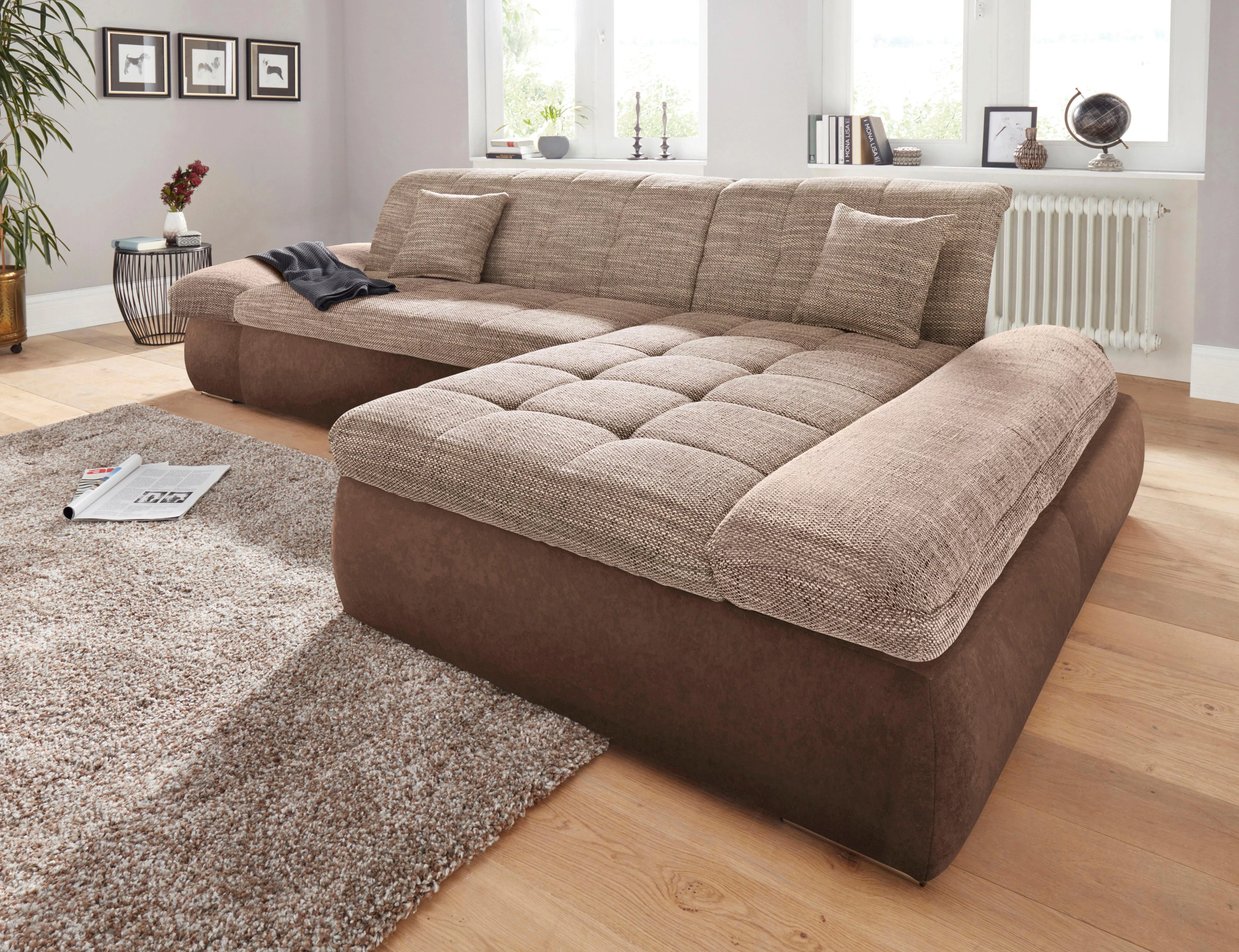 DOMO collection Ecksofa "PB Moric wahlweise mit Bettfunktion + Armteilverst günstig online kaufen