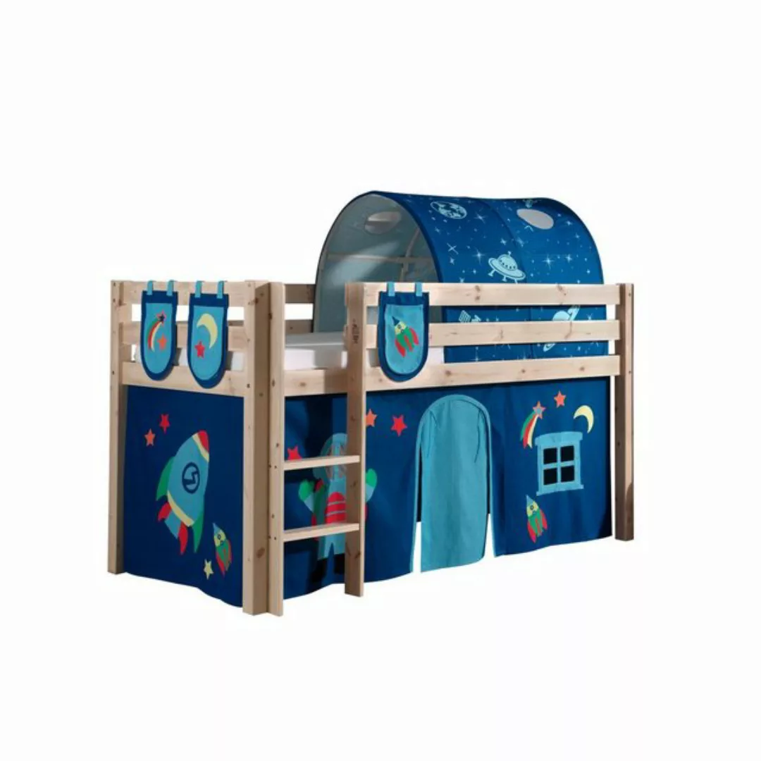 Kindermöbel 24 Hochbett Kay inkl + Rolllattenrost Kiefer massiv günstig online kaufen
