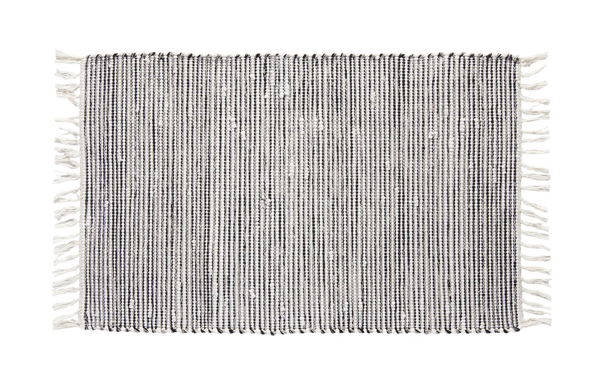 HOME STORY Kelim Teppich - schwarz - Baumwolle, Synthethische Fasern - 60 c günstig online kaufen